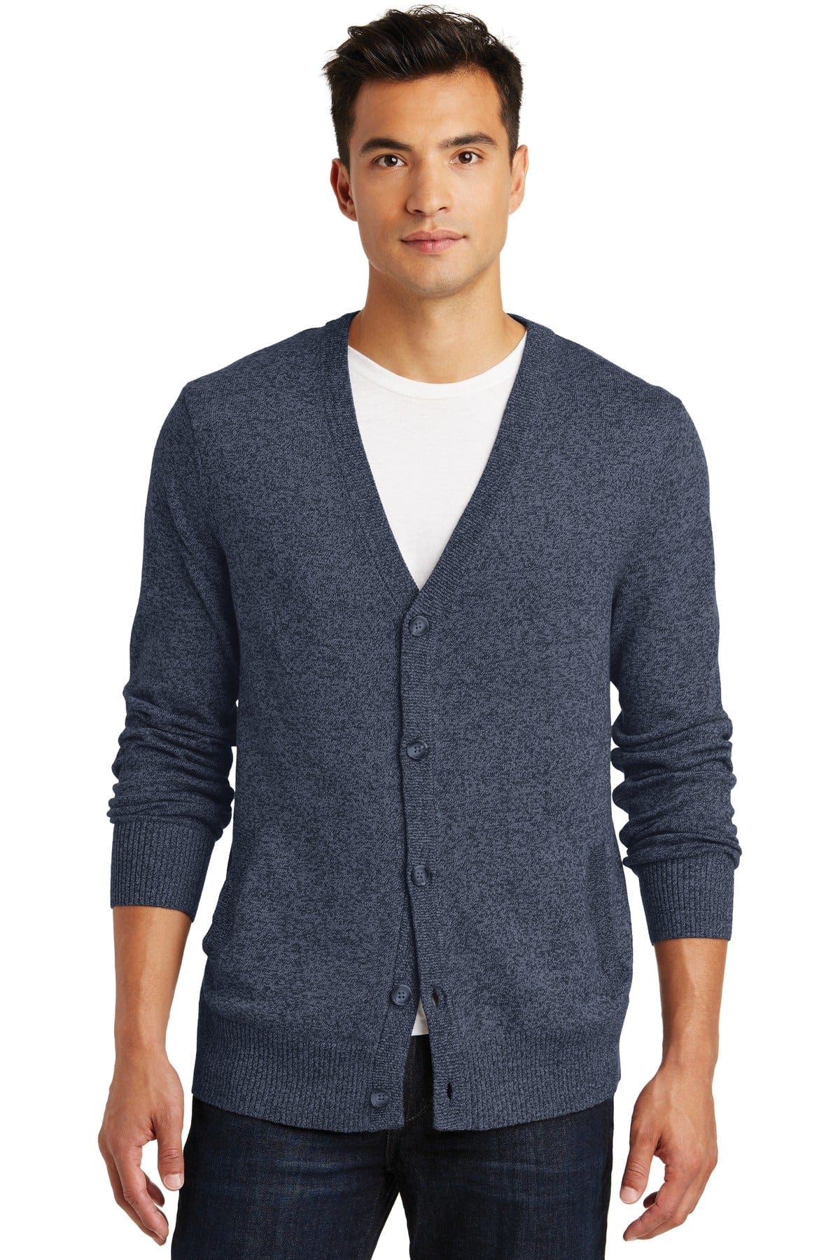 District Polos/Knits DISCONTINUED  District Made ®  - Mens Cardigan Sweater. DM315