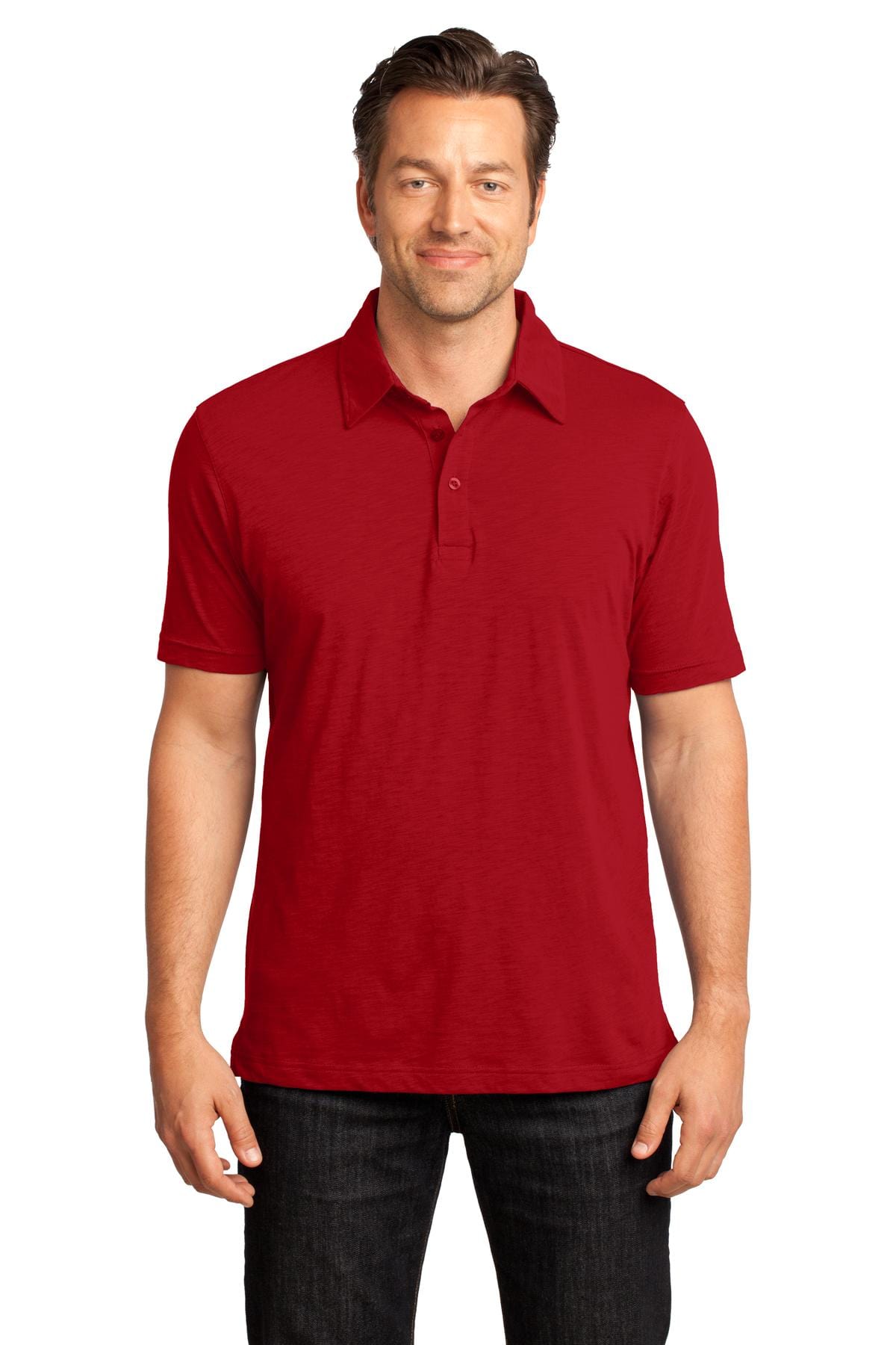 District Polos/Knits DISCONTINUED  District Made ®  - Mens Slub Polo. DM350