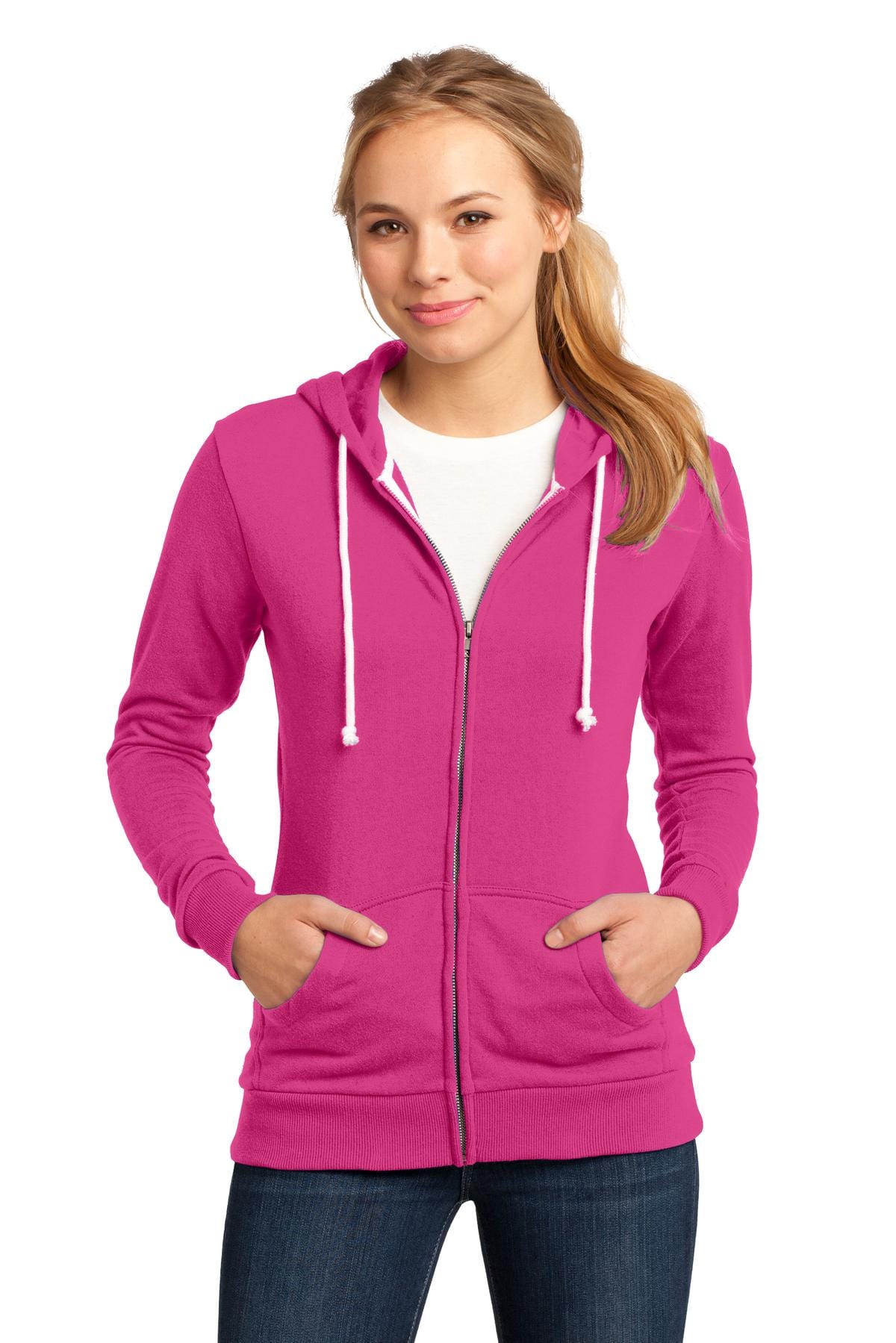 District Sweatshirts/Fleece DISCONTINUED  District ®  - Juniors Core Fleece Full-Zip Hoodie DT290
