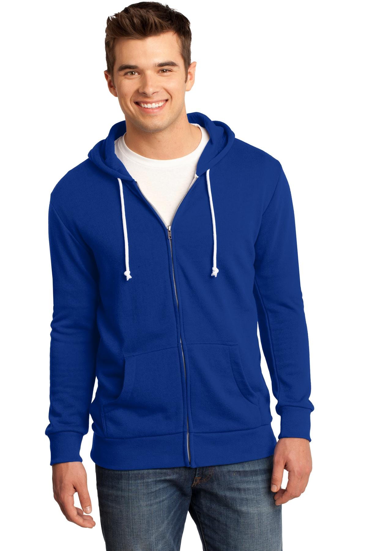 District Sweatshirts/Fleece DISCONTINUED  District ®  - Young Mens Core Fleece Full-Zip Hoodie DT190