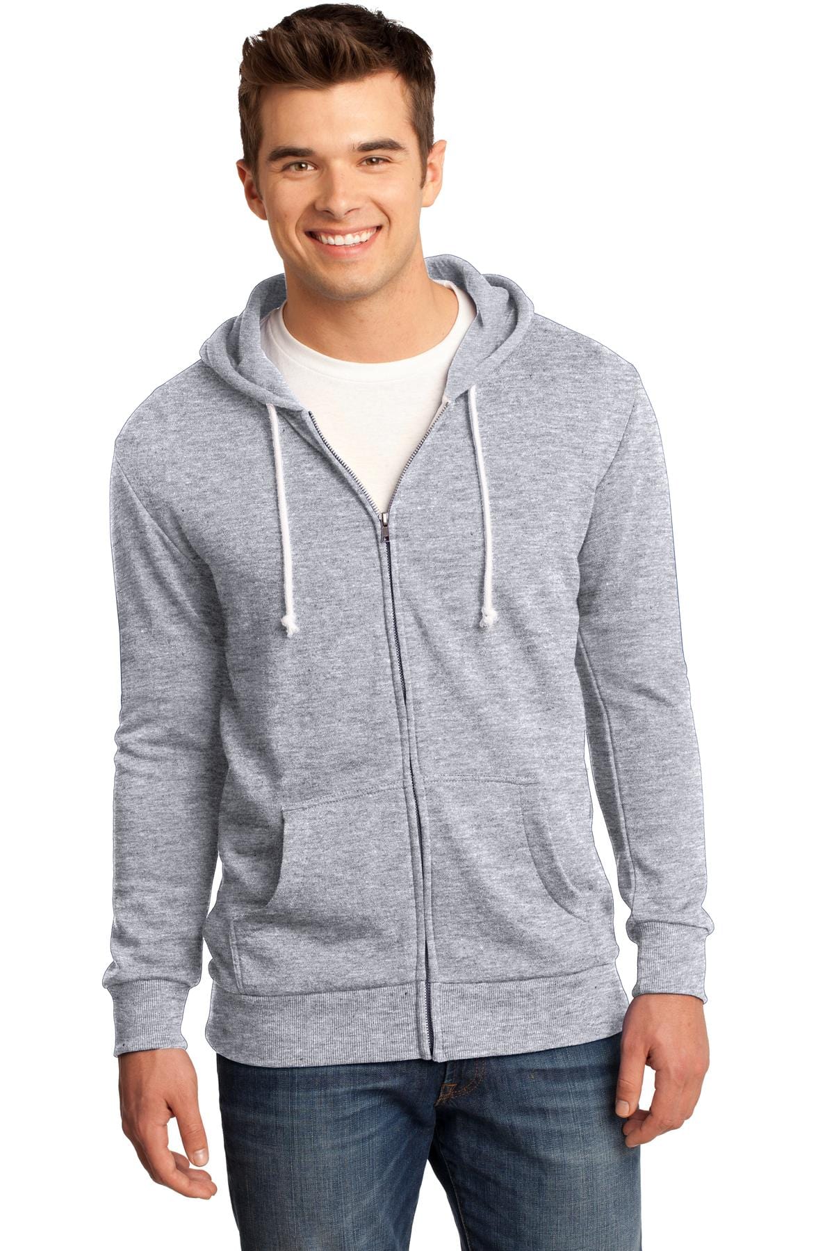 District Sweatshirts/Fleece DISCONTINUED  District ®  - Young Mens Core Fleece Full-Zip Hoodie DT190