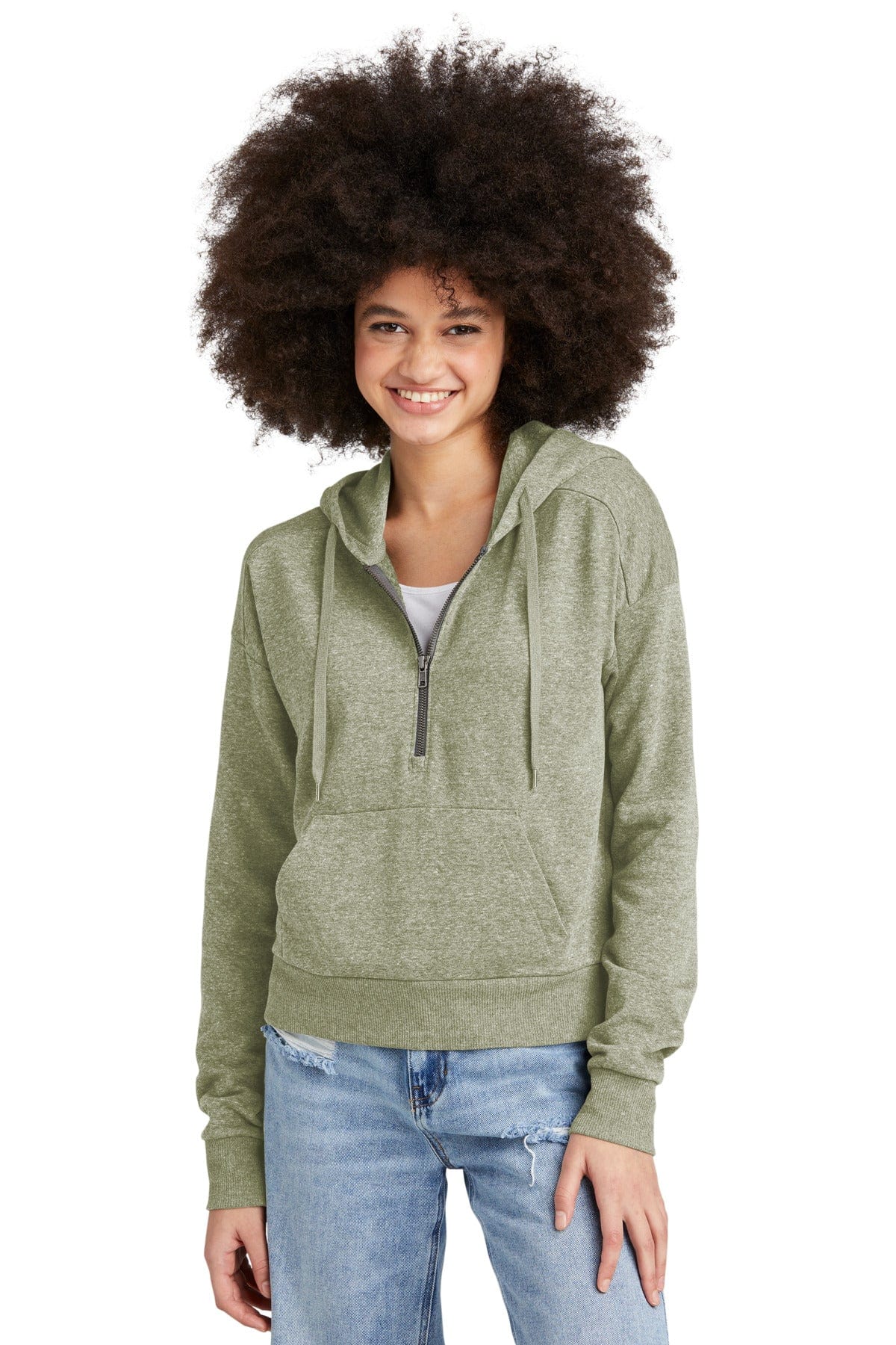 District Sweatshirts/Fleece District DT1311: Women's Perfect Tri Fleece 1/2-Zip Pullover