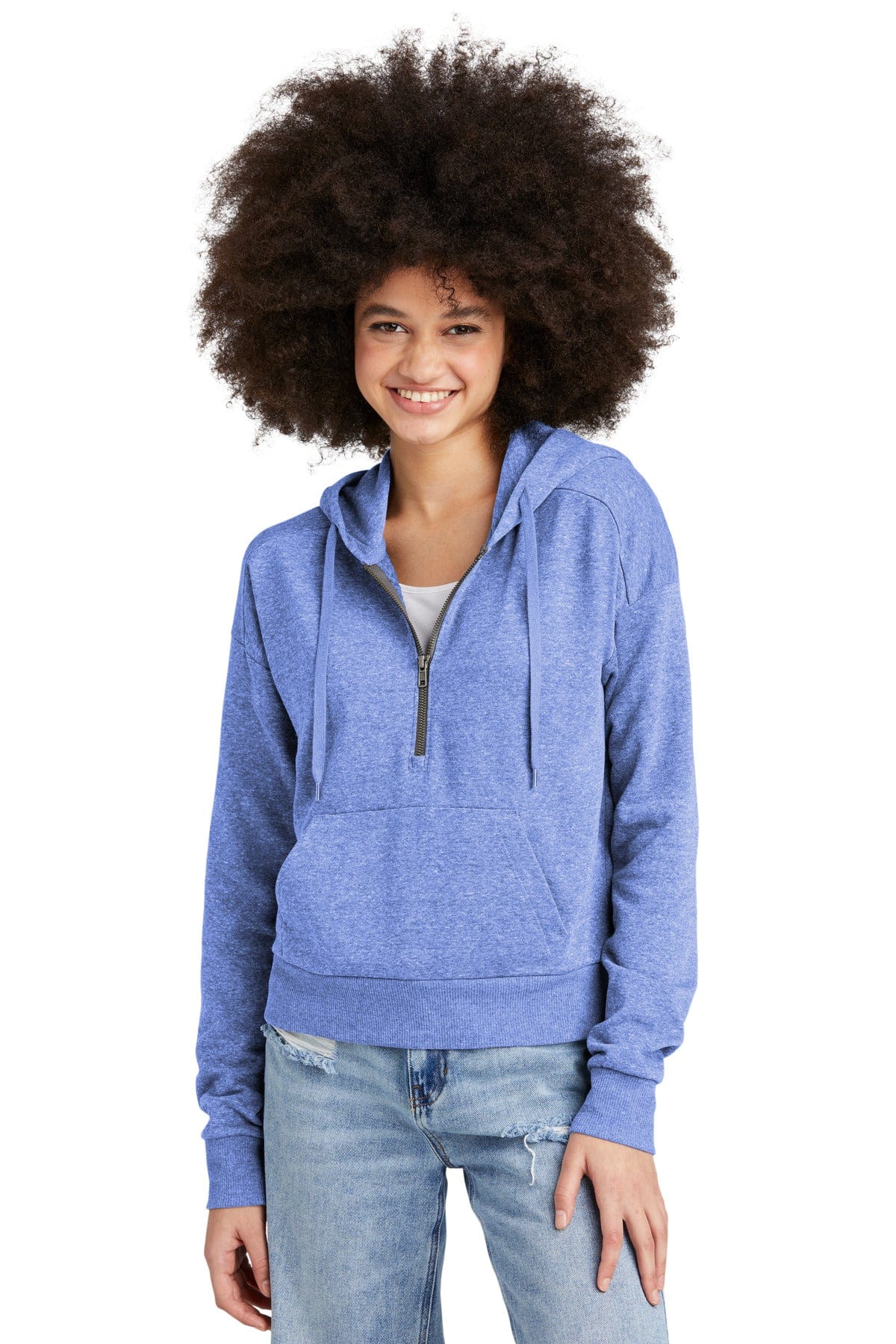 District Sweatshirts/Fleece District DT1311: Women's Perfect Tri Fleece 1/2-Zip Pullover