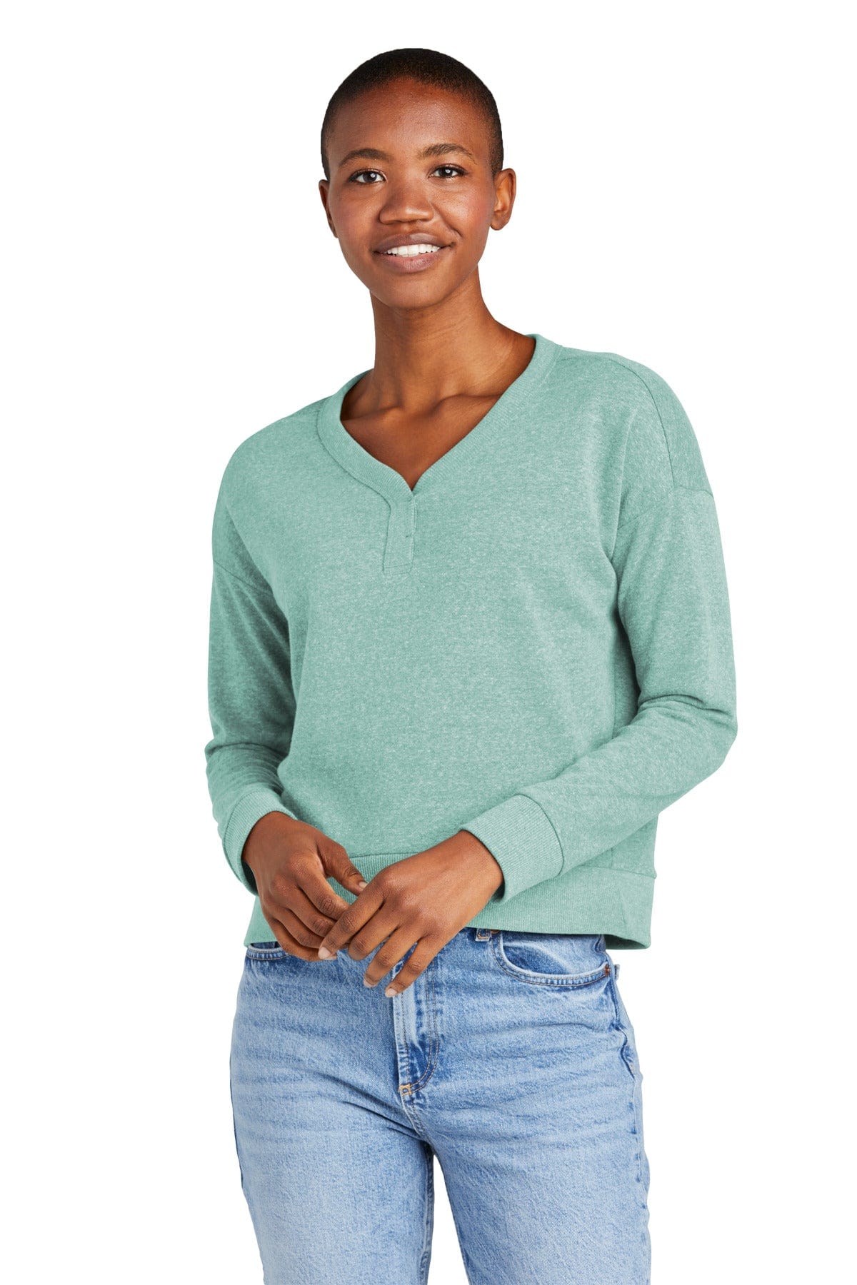 District Sweatshirts/Fleece District DT1312: Women's Perfect Tri Fleece V-Neck Sweatshirt