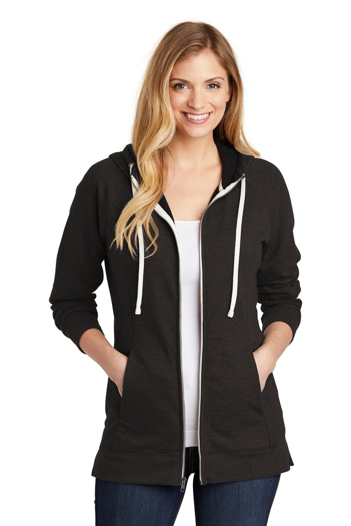District Sweatshirts/Fleece District DT456: Women's Perfect Tri French Terry Full-Zip Hoodie