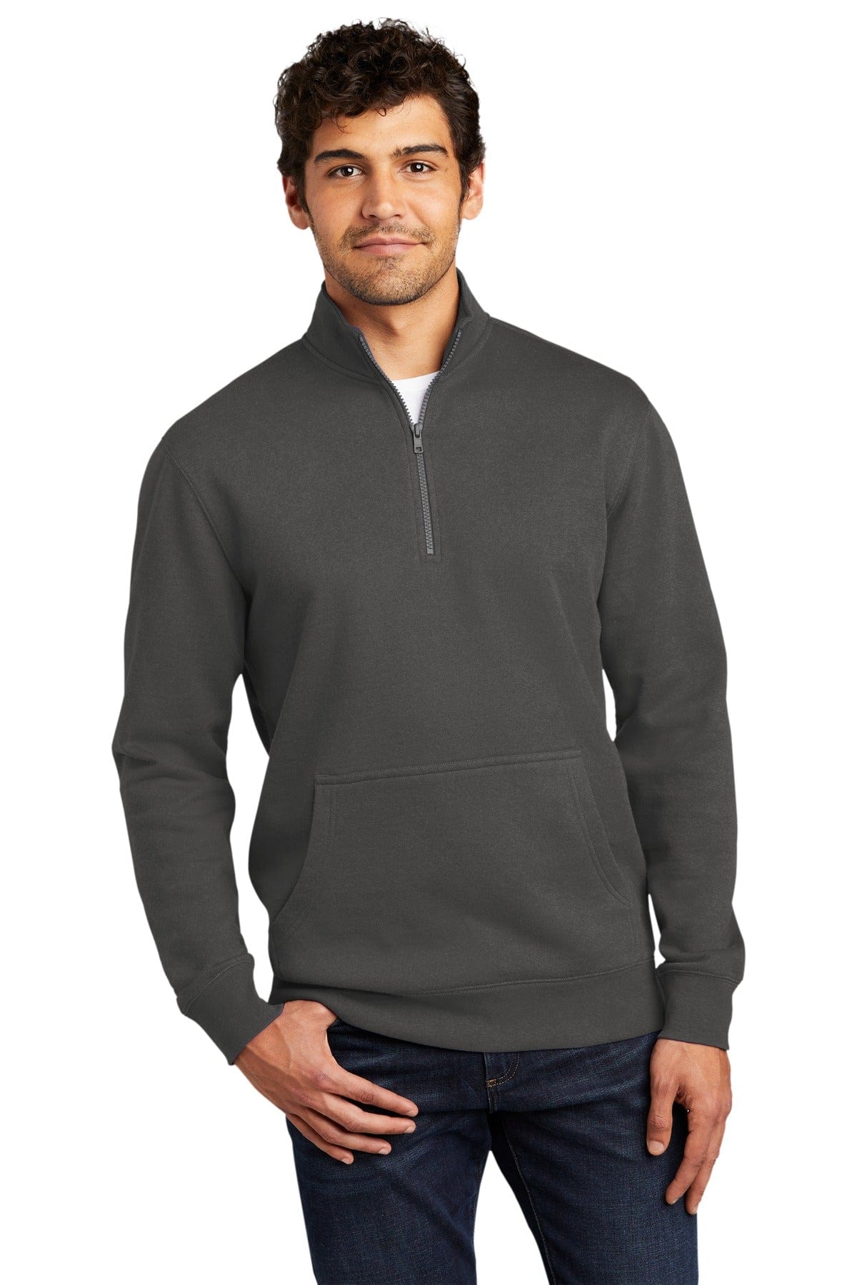 District Sweatshirts/Fleece XS / Charcoal District DT6106: V.I.T. Fleece 1/4-Zip
