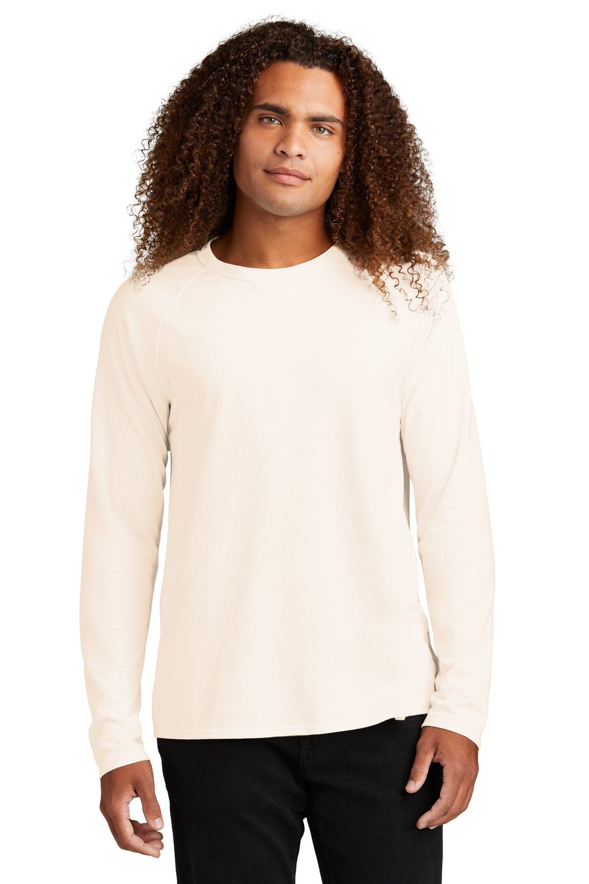 District Sweatshirts/Fleece XS / Gardenia District DT572: Featherweight French Terry Long Sleeve Crewneck