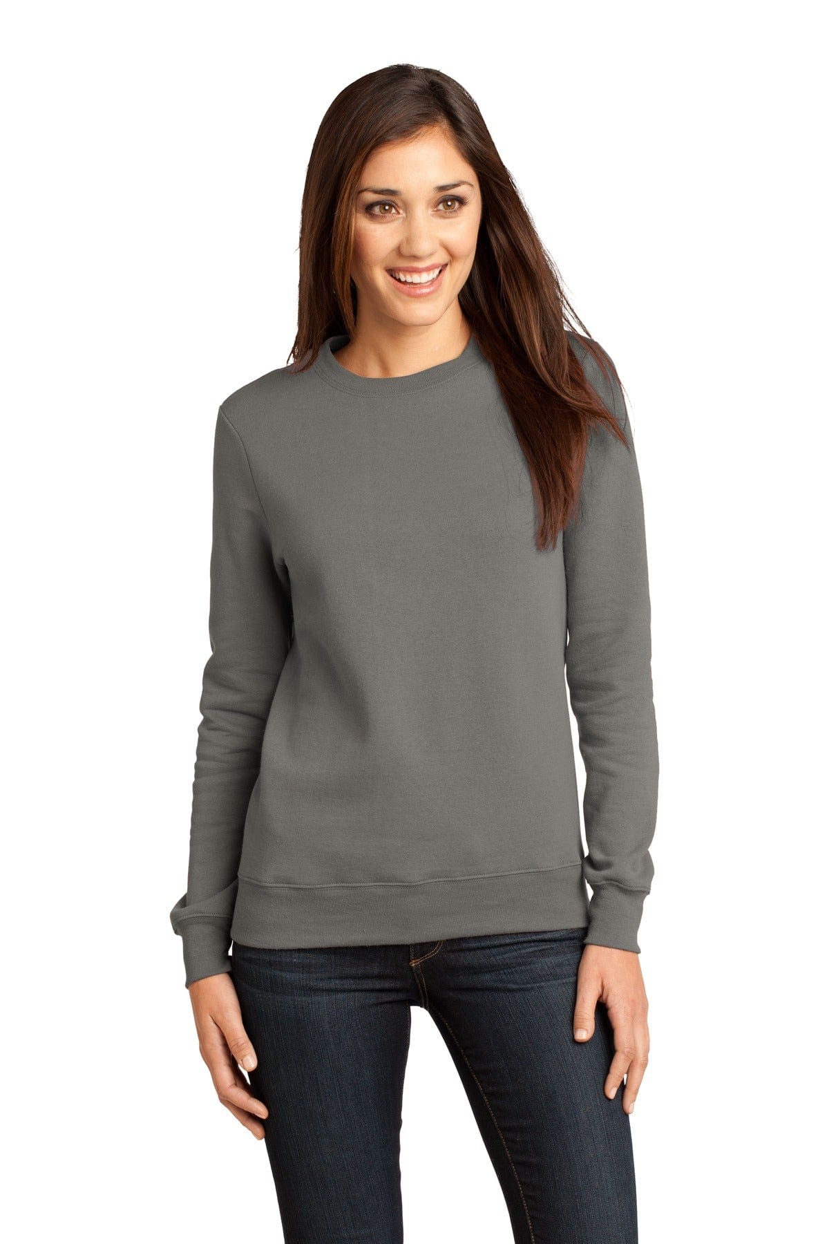 District Sweatshirts/Fleece L / Grey DISCONTINUED  District ®  - Juniors The Concert Fleece™ Crew. DT821