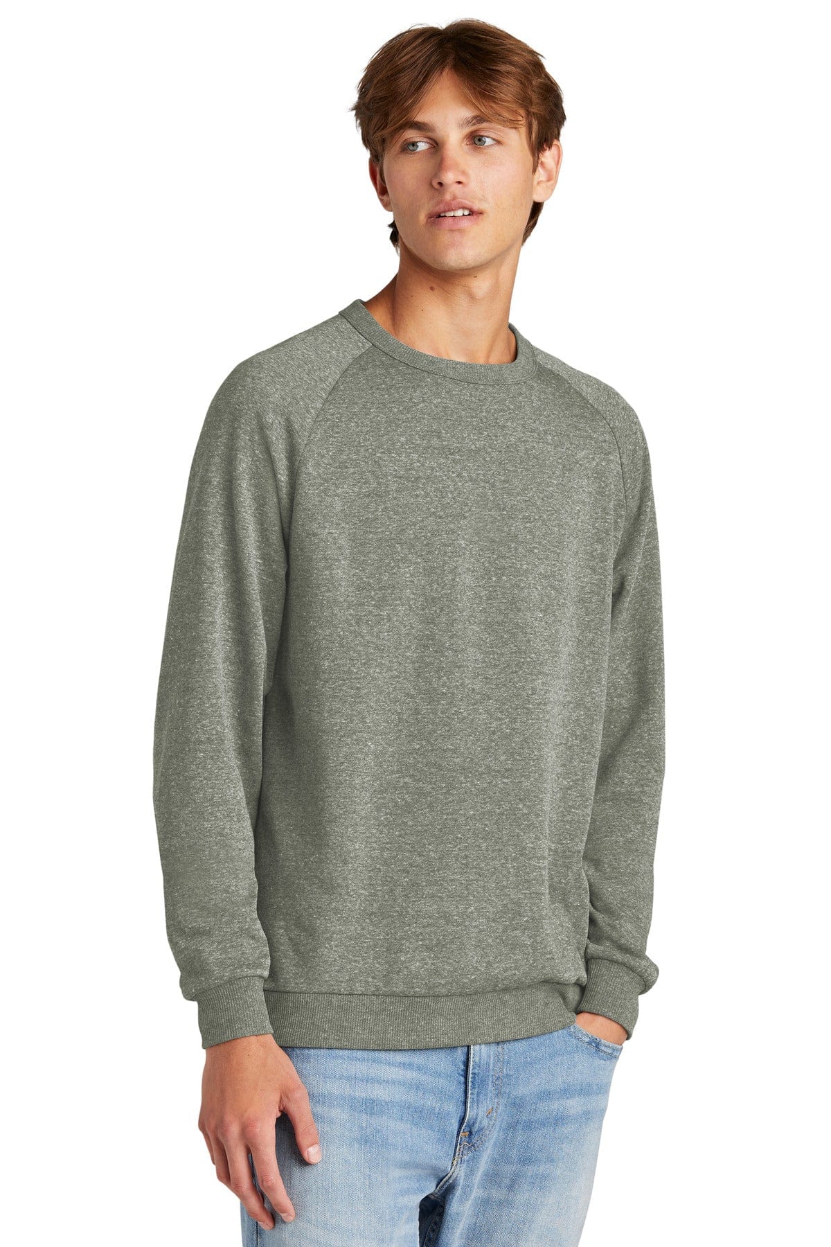 District Sweatshirts/Fleece XS / Grey Frost District DT1304: Perfect Tri Fleece Crewneck Sweatshirt