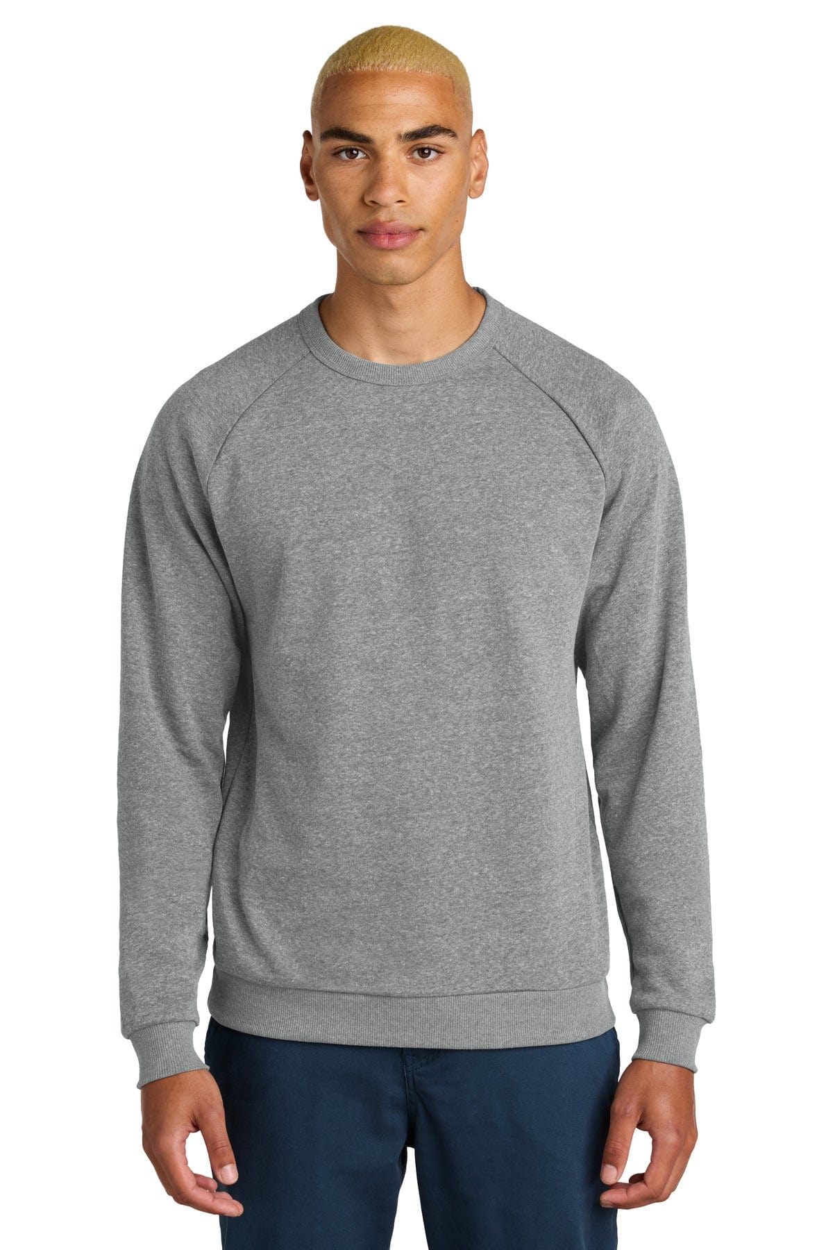 District Sweatshirts/Fleece XS / Grey Frost District DT1304: Perfect Tri Fleece Crewneck Sweatshirt