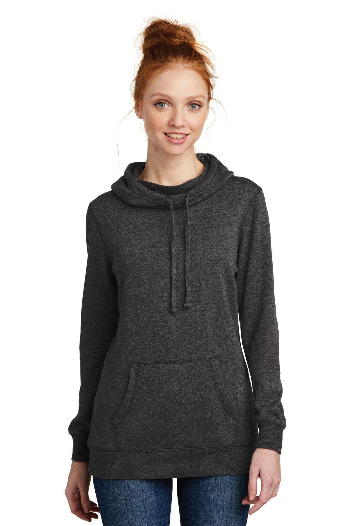 District Sweatshirts/Fleece XS / Heathered Black District DM493: Women's Lightweight Fleece Hoodie