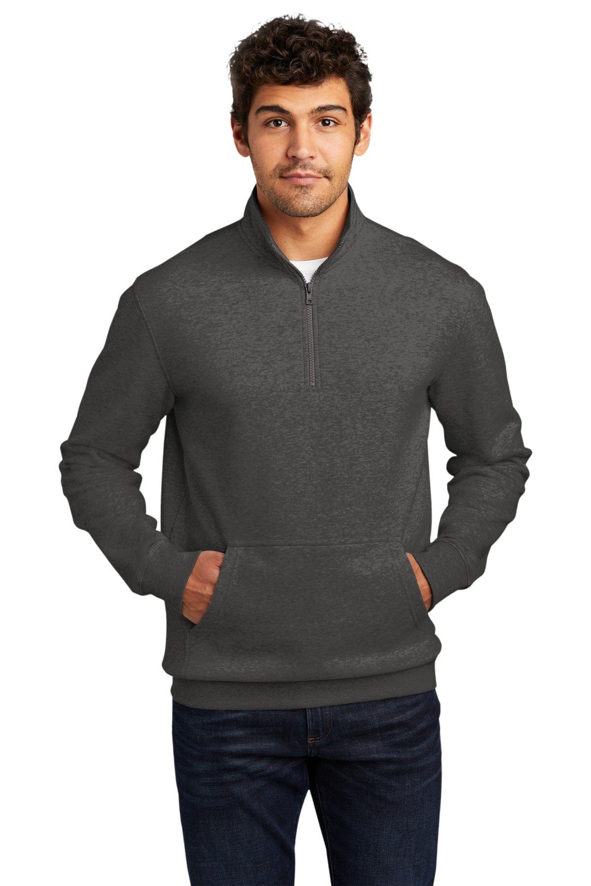 District Sweatshirts/Fleece XS / Heathered Charcoal District DT6106: V.I.T. Fleece 1/4-Zip