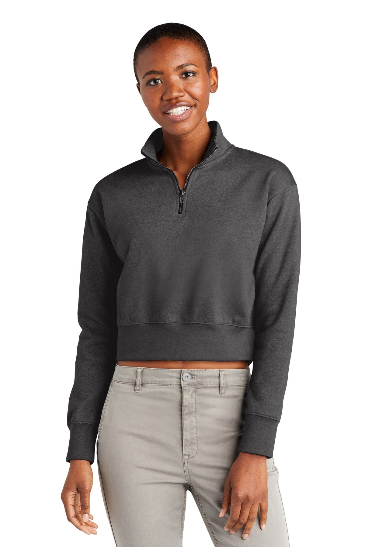 District Sweatshirts/Fleece S / Heathered Charcoal District DT6111: Women's V.I.T. Fleece 1/2-Zip