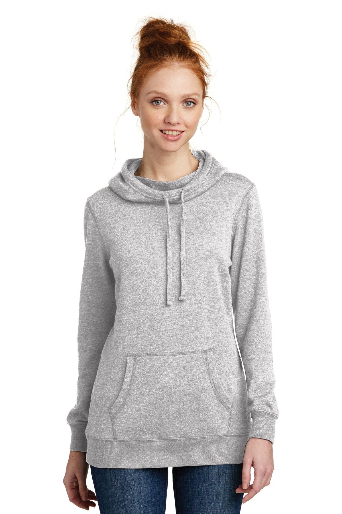 District Sweatshirts/Fleece XS / Heathered Grey District DM493: Women's Lightweight Fleece Hoodie