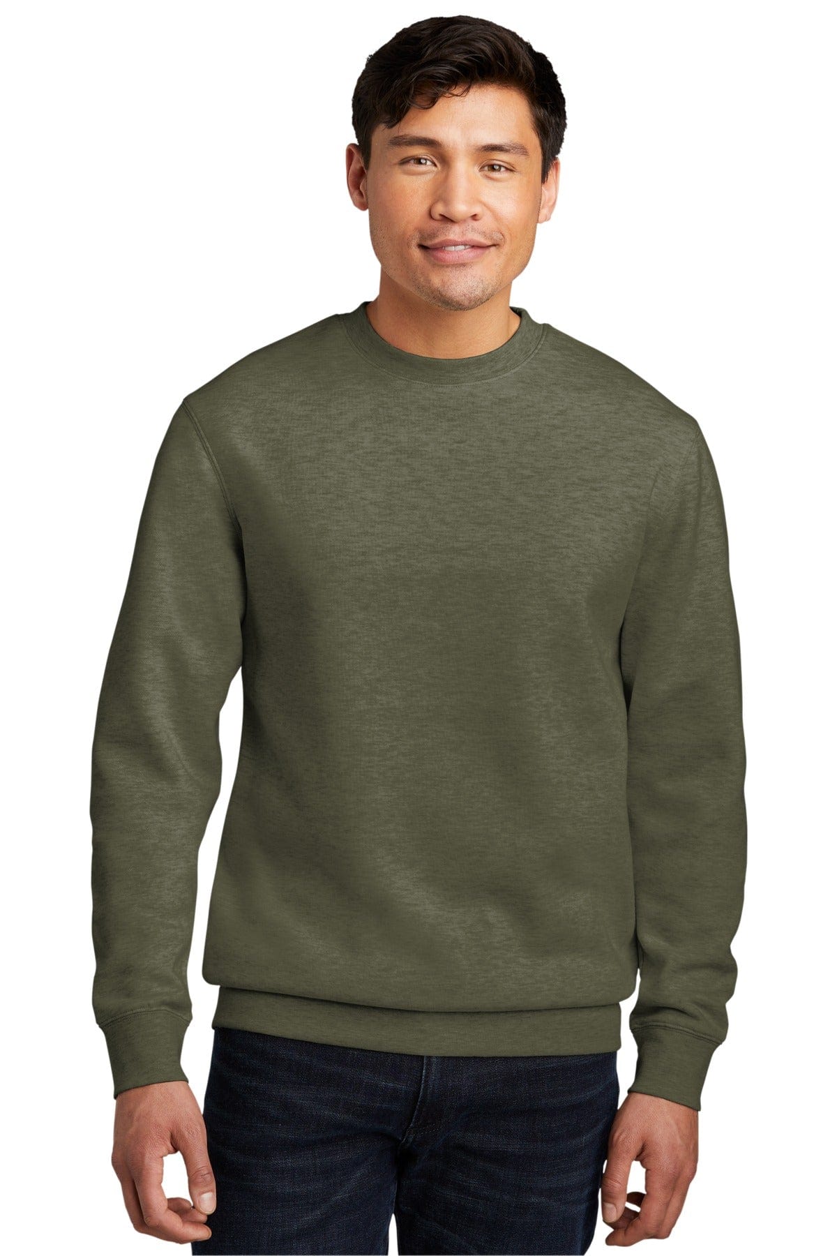 District Sweatshirts/Fleece XS / Heathered Olive District DT6104: Crewneck Sweatshirt