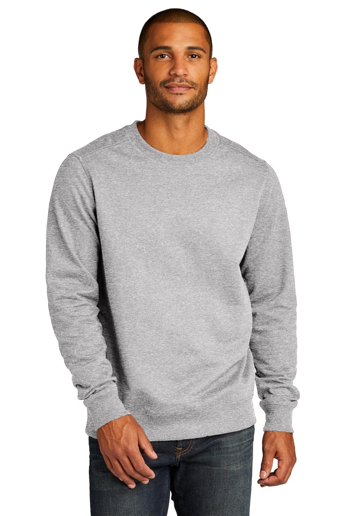 District Sweatshirts/Fleece XS / Light Heather Grey District DT8104: Re-Fleece Crew