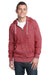 District Sweatshirts/Fleece XS / Marled Deep Red DISCONTINUED  District ®  - Young Mens Marled Fleece Full-Zip Hoodie DT192