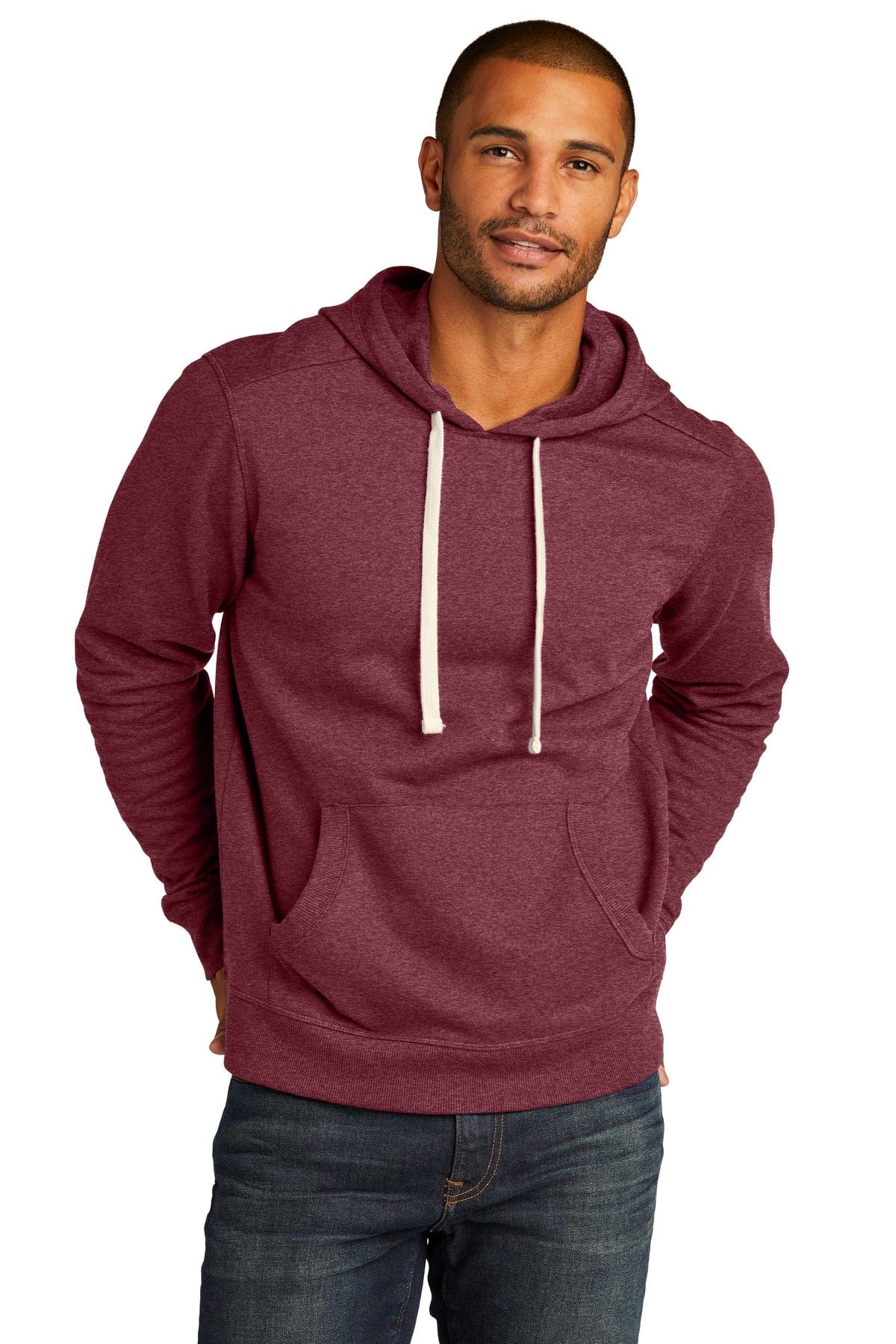 District Sweatshirts/Fleece XS / Maroon Heather District DT8100: Re-Fleece Hoodie
