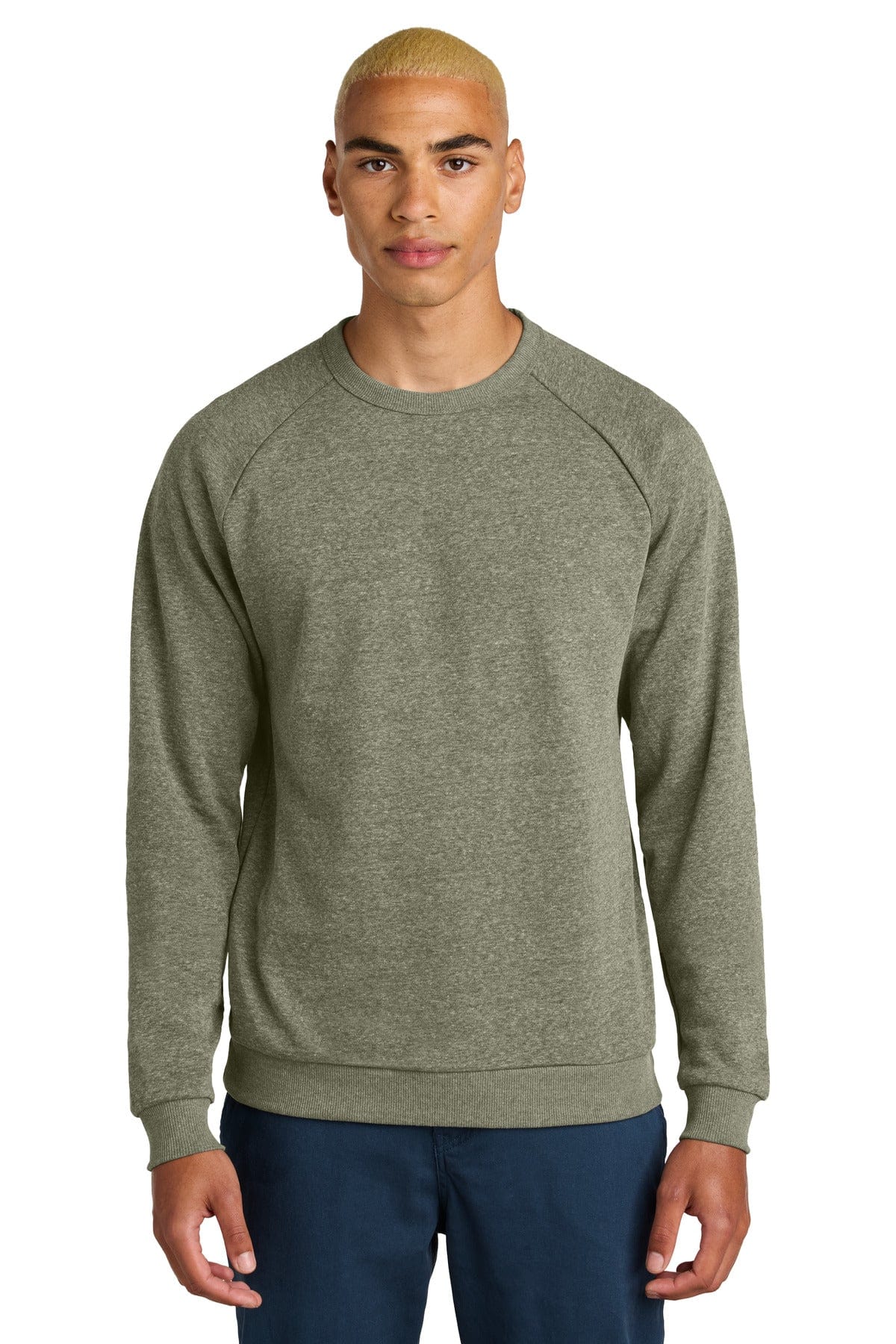 District Sweatshirts/Fleece XS / Military Green Frost District DT1304: Perfect Tri Fleece Crewneck Sweatshirt