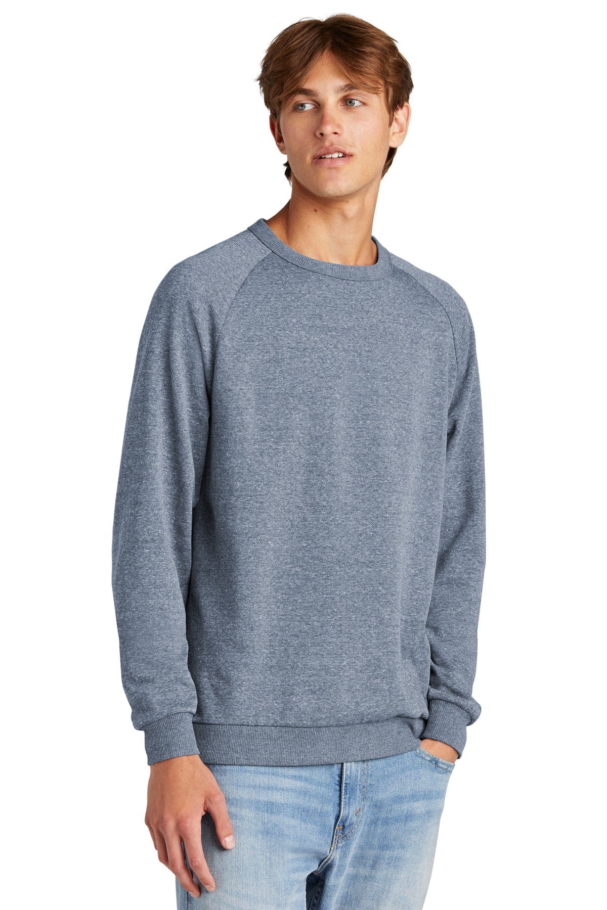 District Sweatshirts/Fleece XS / Navy Frost District DT1304: Perfect Tri Fleece Crewneck Sweatshirt