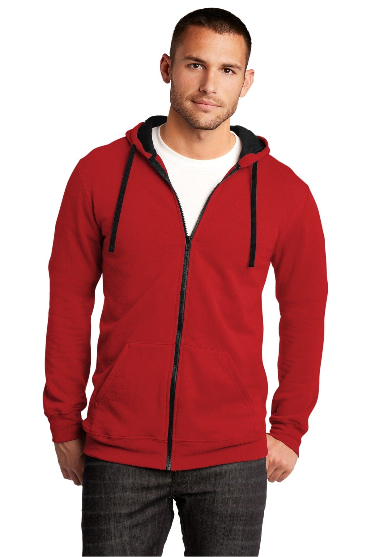 District Sweatshirts/Fleece XS / New Red District DT800: The Concert Fleece Full-Zip Hoodie