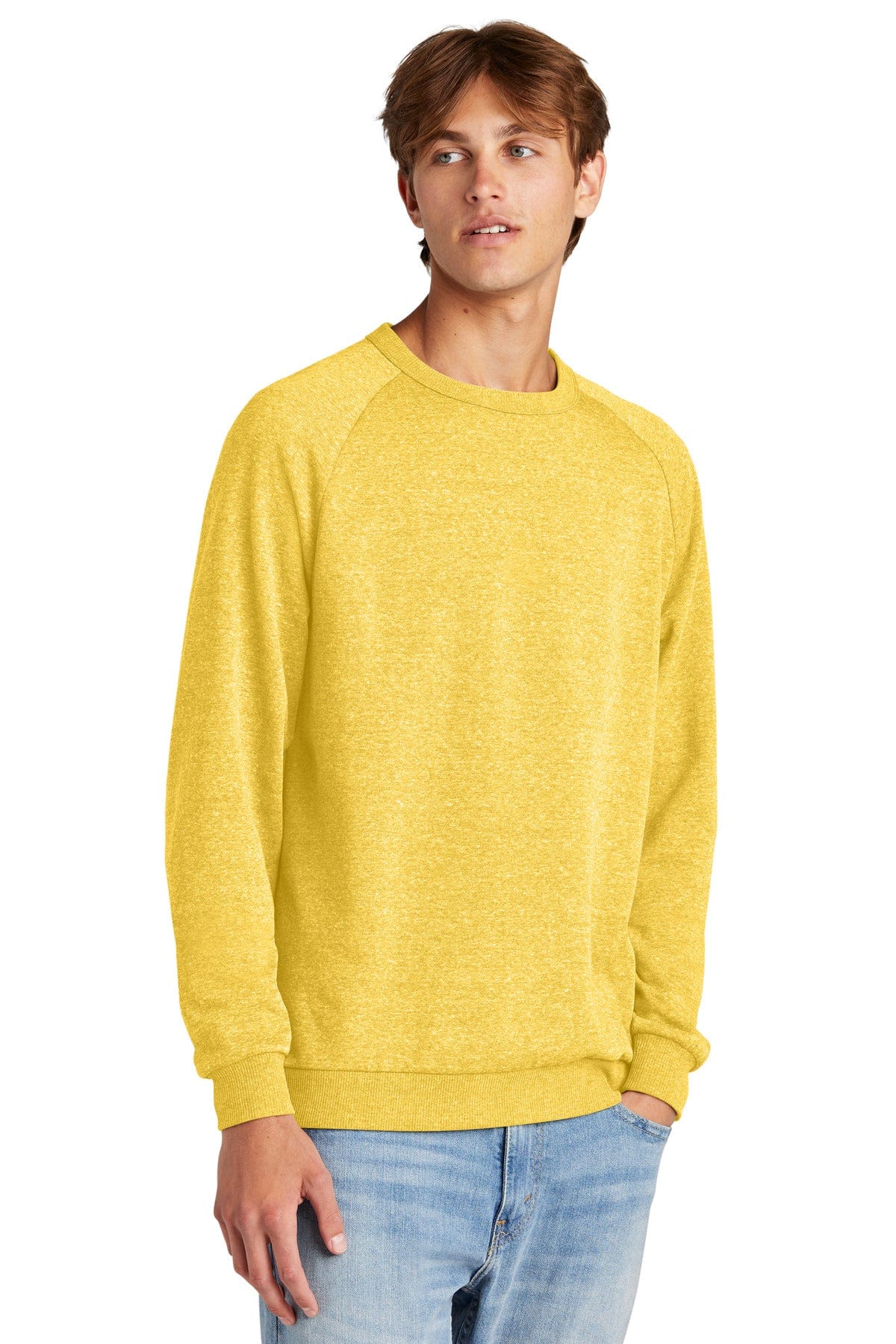 District Sweatshirts/Fleece XS / Ochre Yellow Heather District DT1304: Perfect Tri Fleece Crewneck Sweatshirt