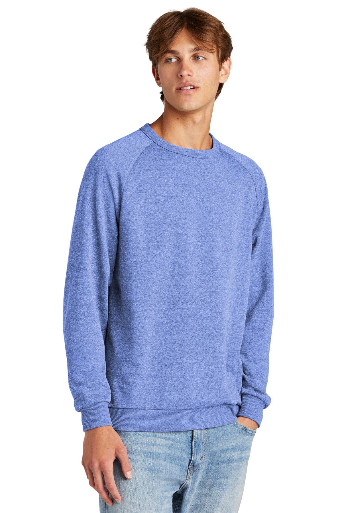 District Sweatshirts/Fleece XS / Royal Frost District DT1304: Perfect Tri Fleece Crewneck Sweatshirt