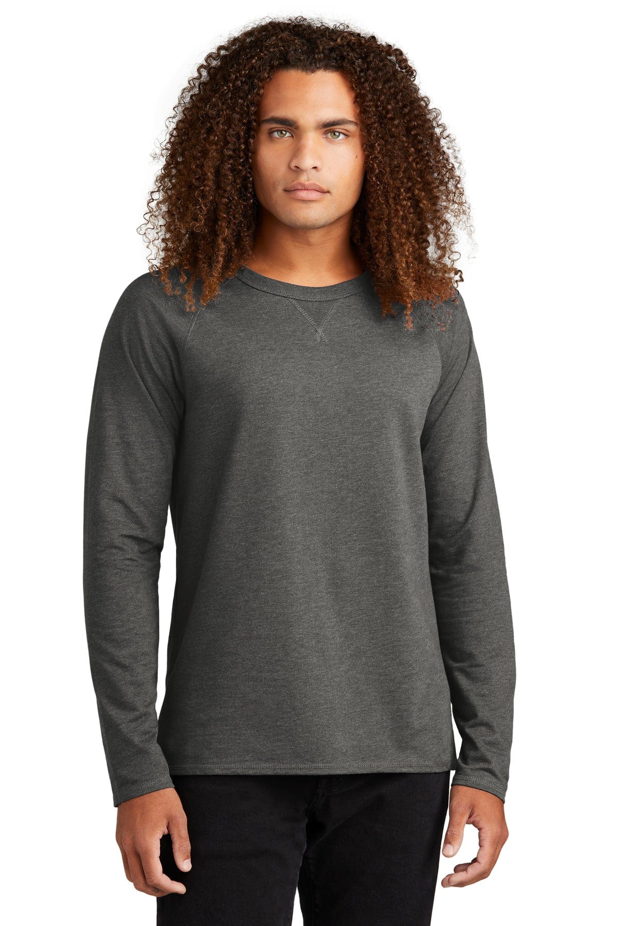 District Sweatshirts/Fleece XS / Washed Coal District DT572: Featherweight French Terry Long Sleeve Crewneck