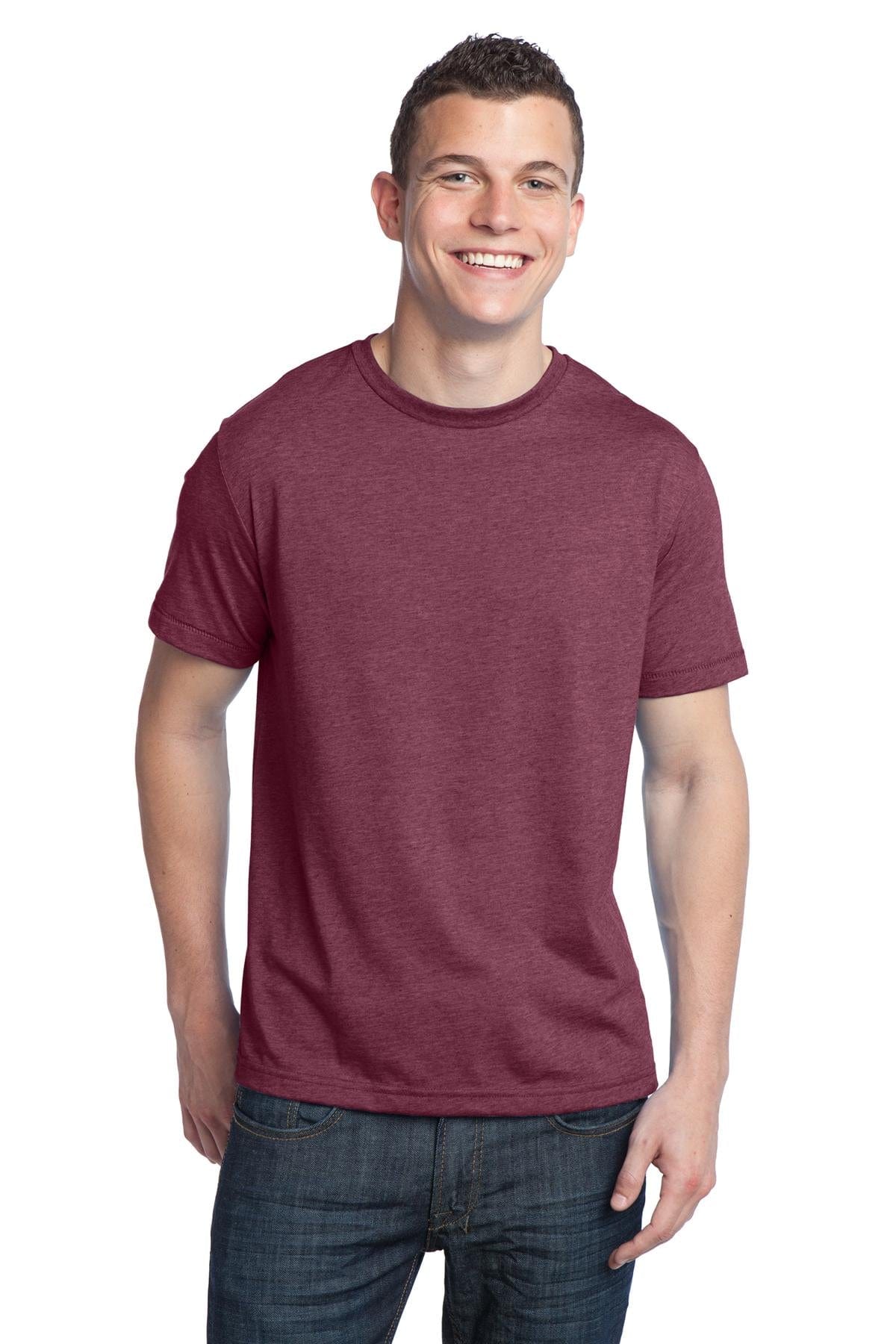 District T-Shirts 2XL / Maroon Heather DISCONTINUED  District ®  - Young Mens Tri-Blend Crewneck Tee. DT142