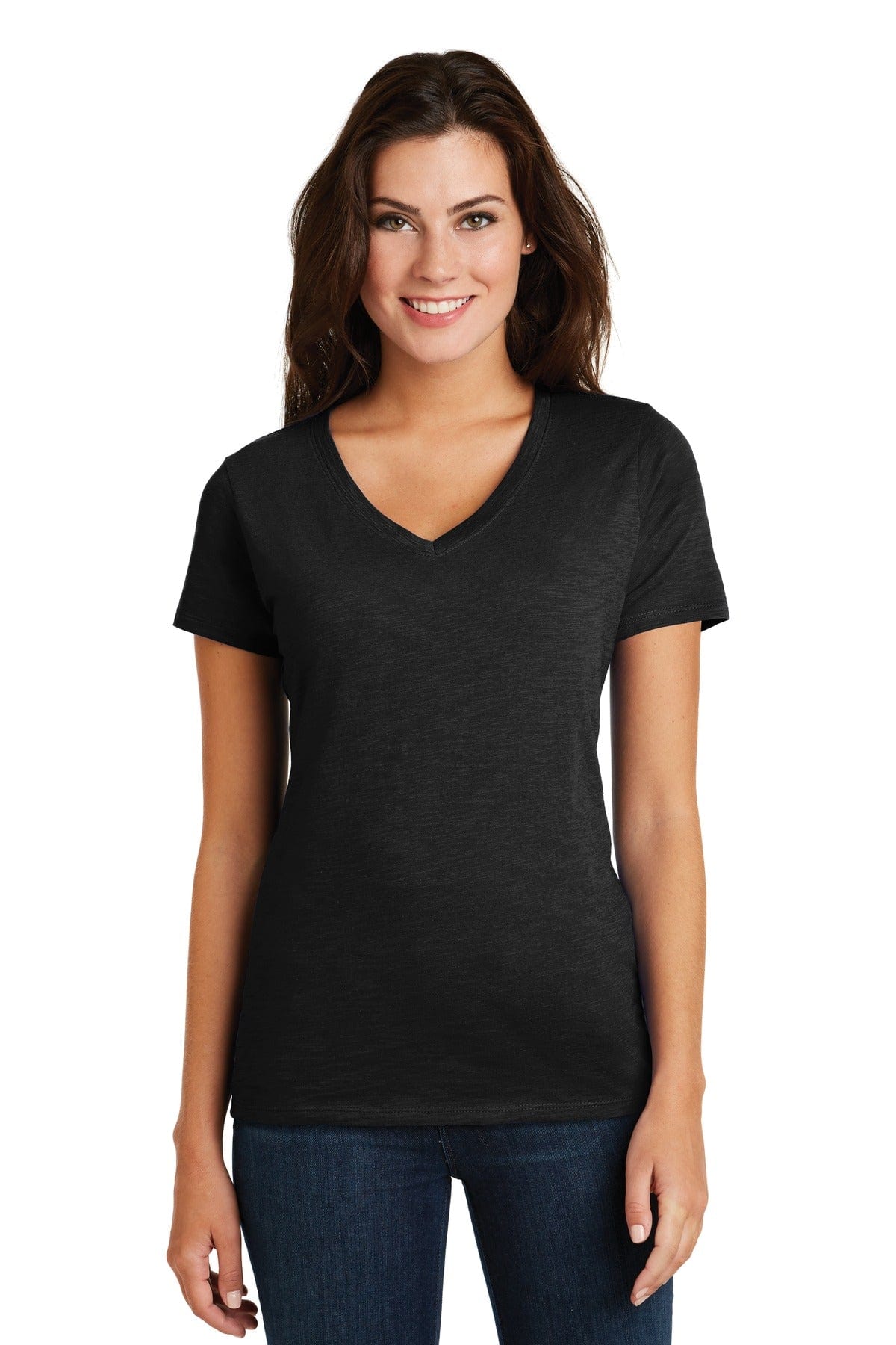 District T-Shirts DISCONTINUED  District  ®  Women's Super Slub ®  V-Neck Tee. DM3501