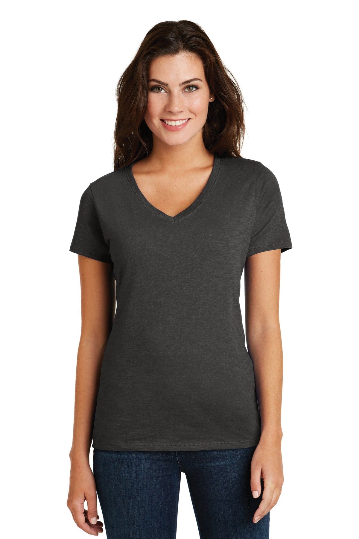 District T-Shirts DISCONTINUED  District  ®  Women's Super Slub ®  V-Neck Tee. DM3501