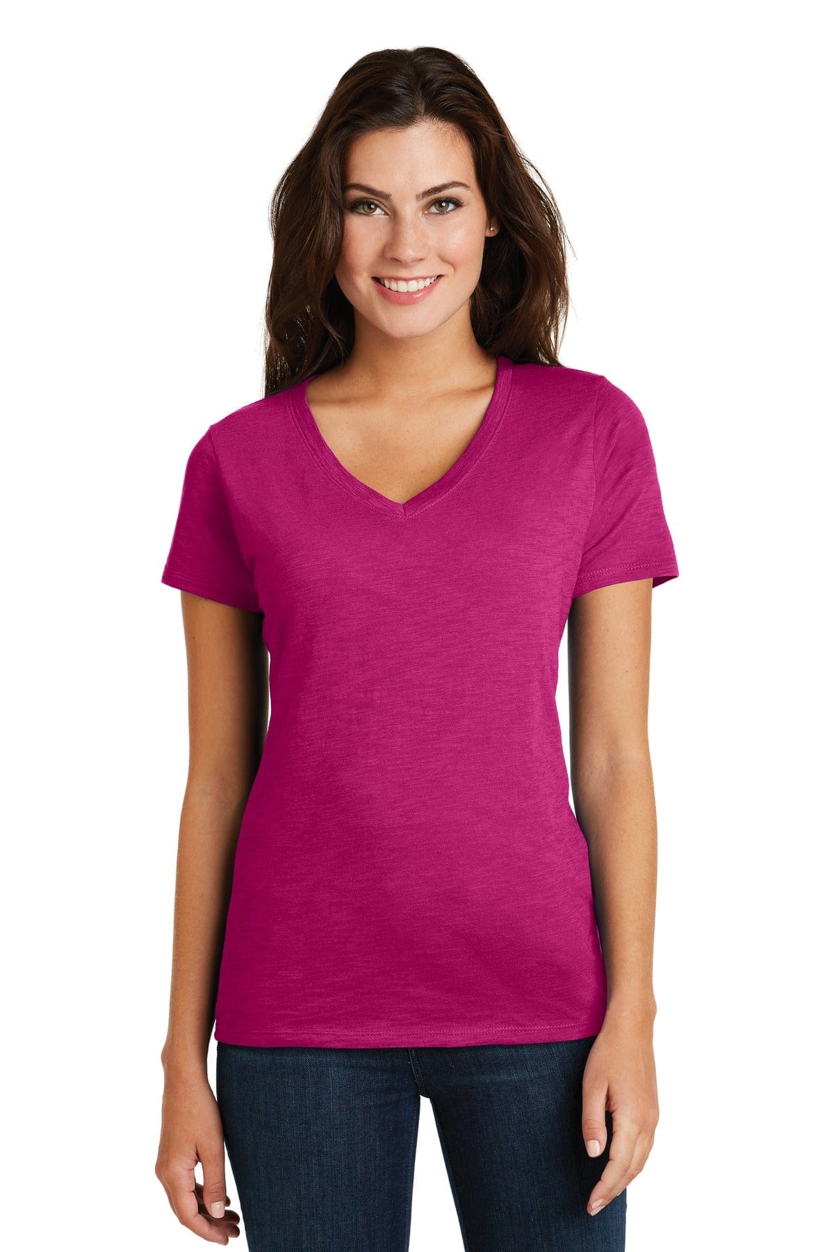 District T-Shirts DISCONTINUED  District  ®  Women's Super Slub ®  V-Neck Tee. DM3501