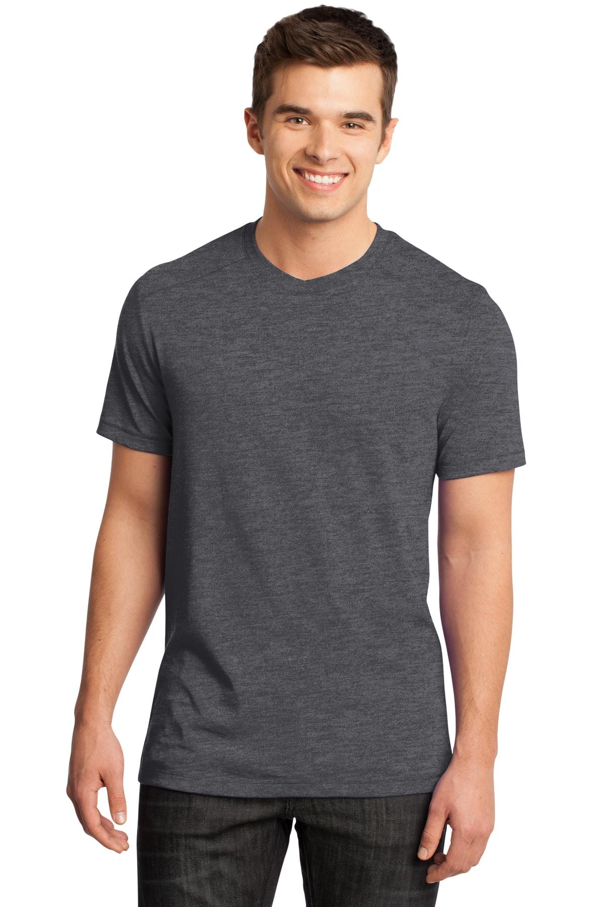 District T-Shirts DISCONTINUED   ®  - Young Mens Gravel 50/50 Notch Crew Tee. DT1400