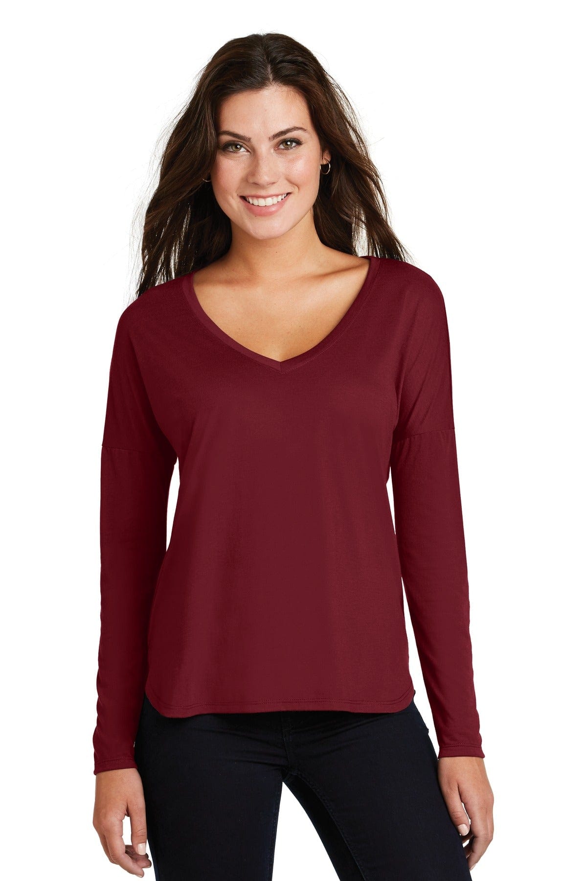 District T-Shirts District DM413: Women's Drapey Long Sleeve Tee