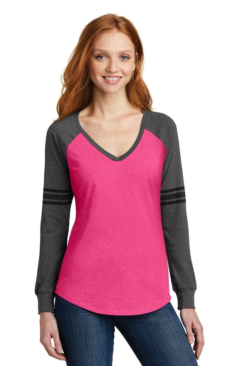 District T-Shirts District DM477: Women's Game Long Sleeve V-Neck Tee