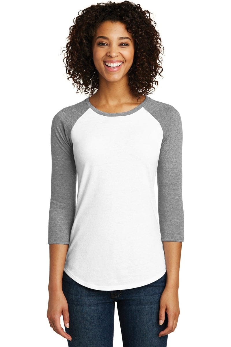 District T-Shirts District DT6211: Women's Fitted Very Important Tee, 3/4-Sleeve Raglan