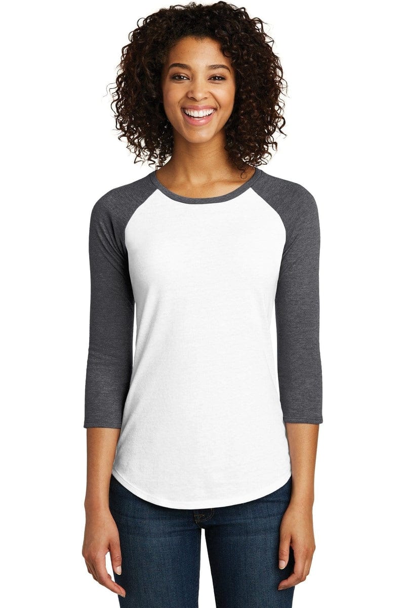 District T-Shirts District DT6211: Women's Fitted Very Important Tee, 3/4-Sleeve Raglan