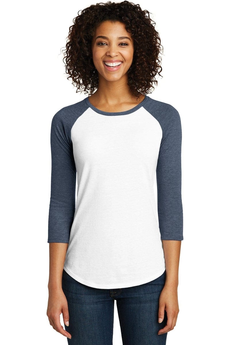 District T-Shirts District DT6211: Women's Fitted Very Important Tee, 3/4-Sleeve Raglan