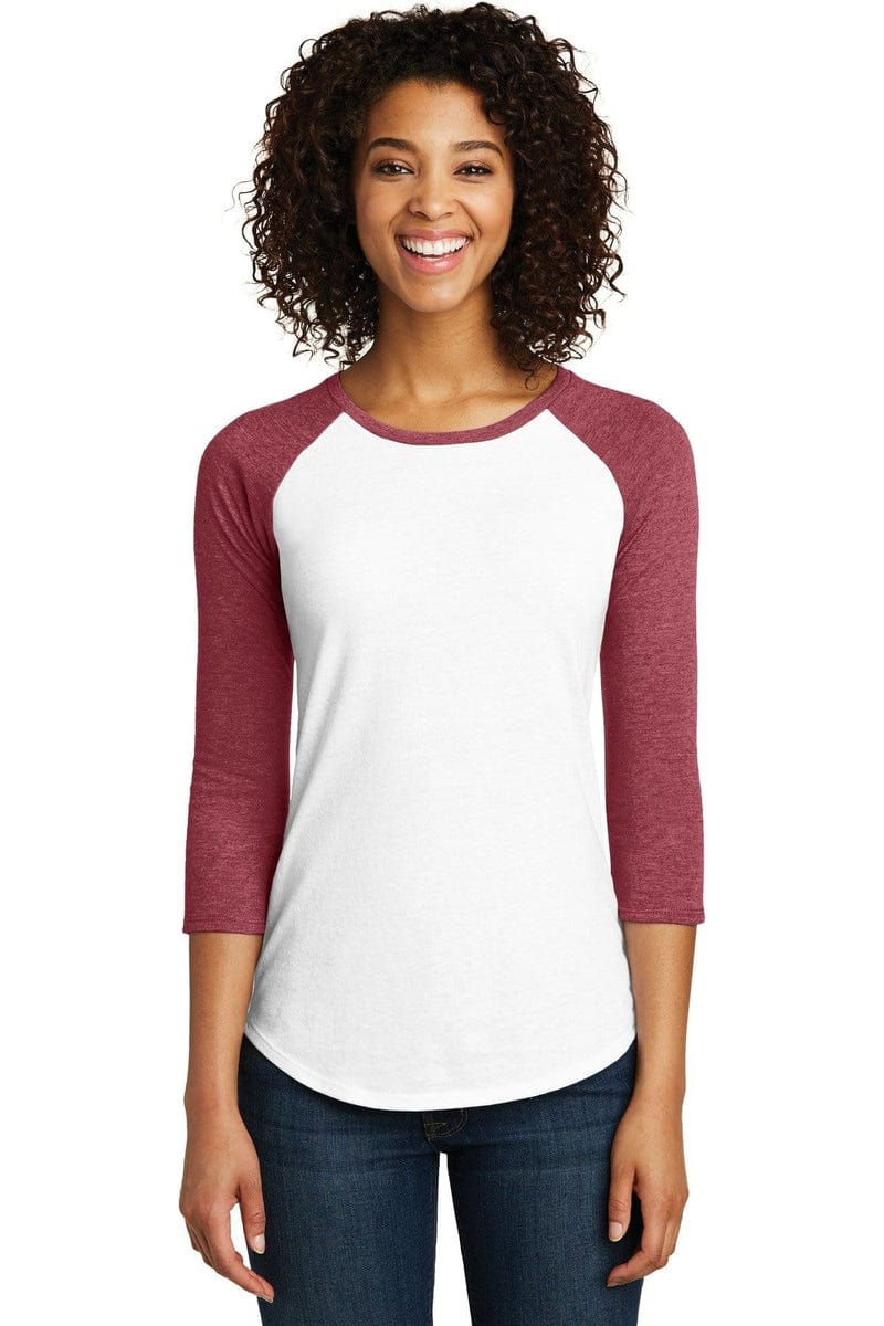 District T-Shirts District DT6211: Women's Fitted Very Important Tee, 3/4-Sleeve Raglan