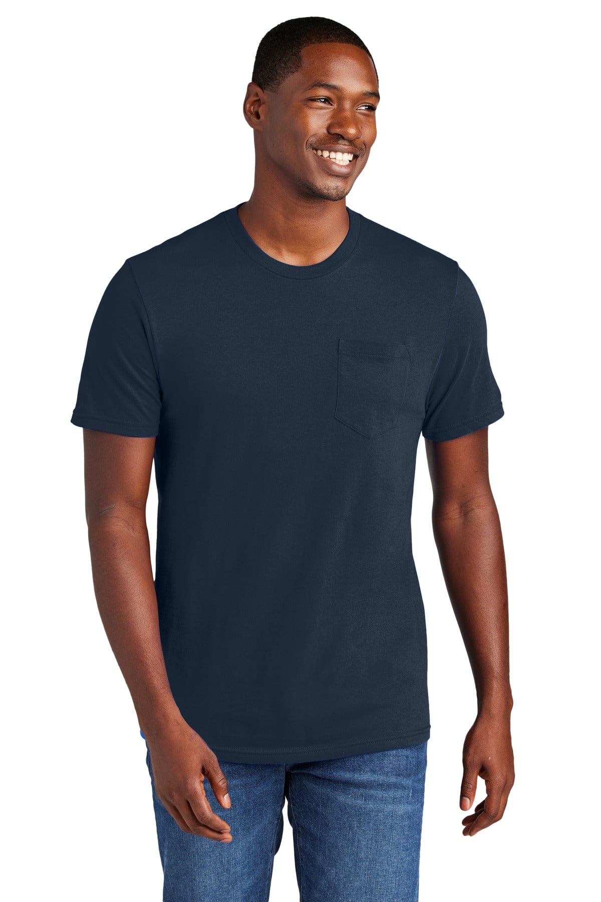 District T-Shirts S / New Navy District DT6000P: Very Important Tee with Pocket