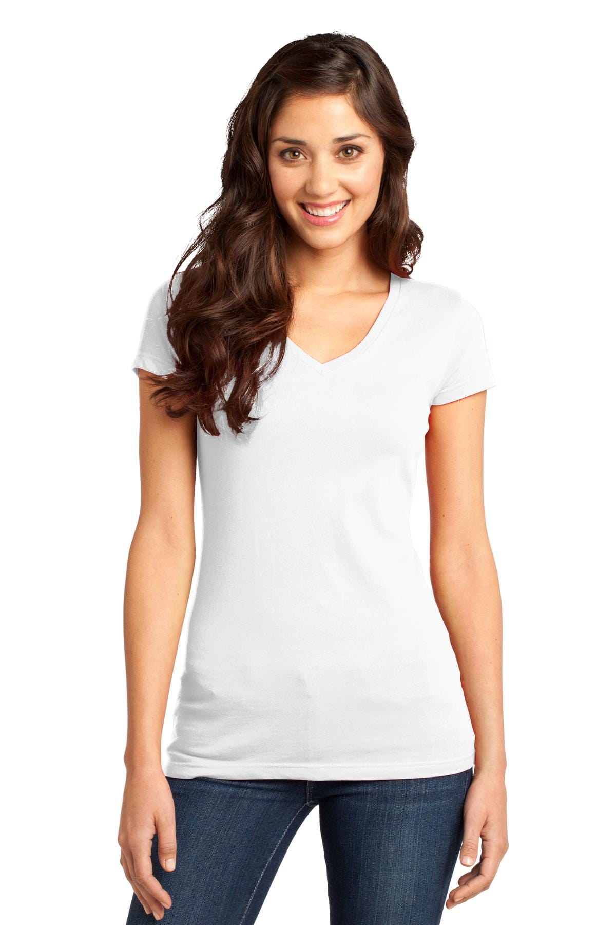 District T-Shirts S / White DISCONTINUED  District ®  - Juniors Very Important Tee ®  V-Neck. DT6501