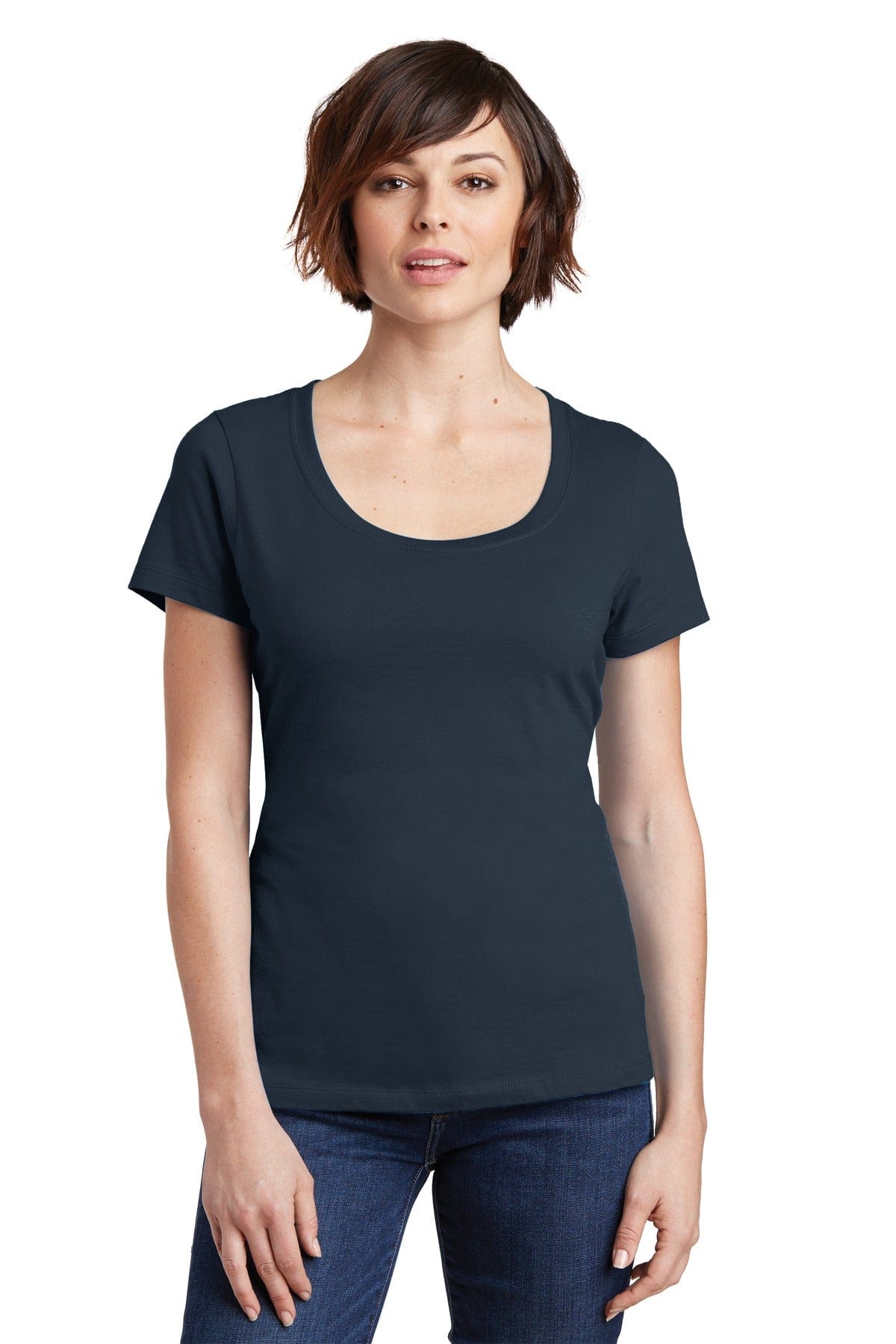 District T-Shirts XL / New Navy District ®  Women's Perfect Weight ®  Scoop Tee. DM106L, Basic Colors