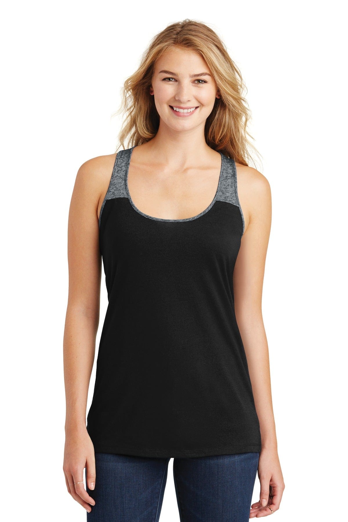 District T-Shirts XS / Black/ Black DISCONTINUED  District ®  Juniors Varsity Tank. DT265
