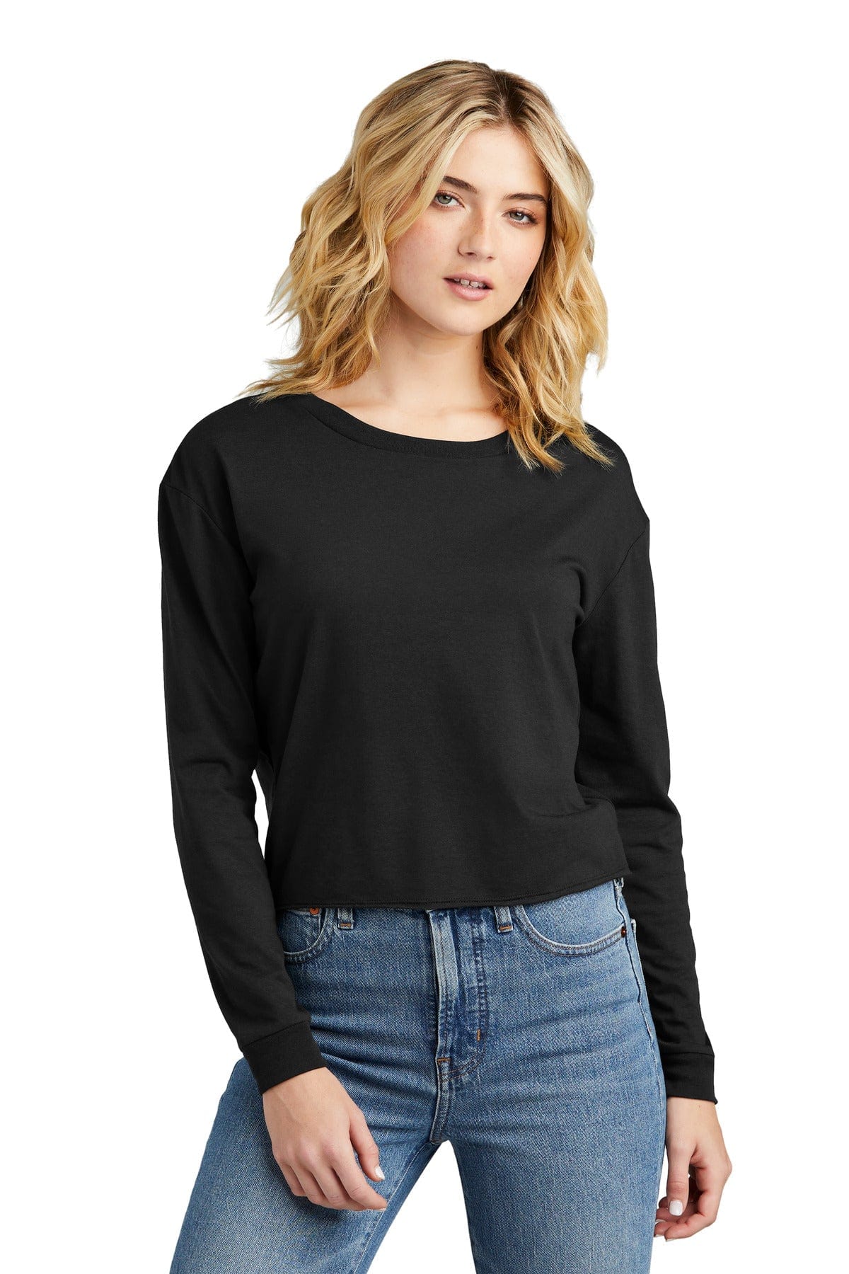 District T-Shirts XS / Black District DT141: Women's Perfect Tri Midi Long Sleeve Tee