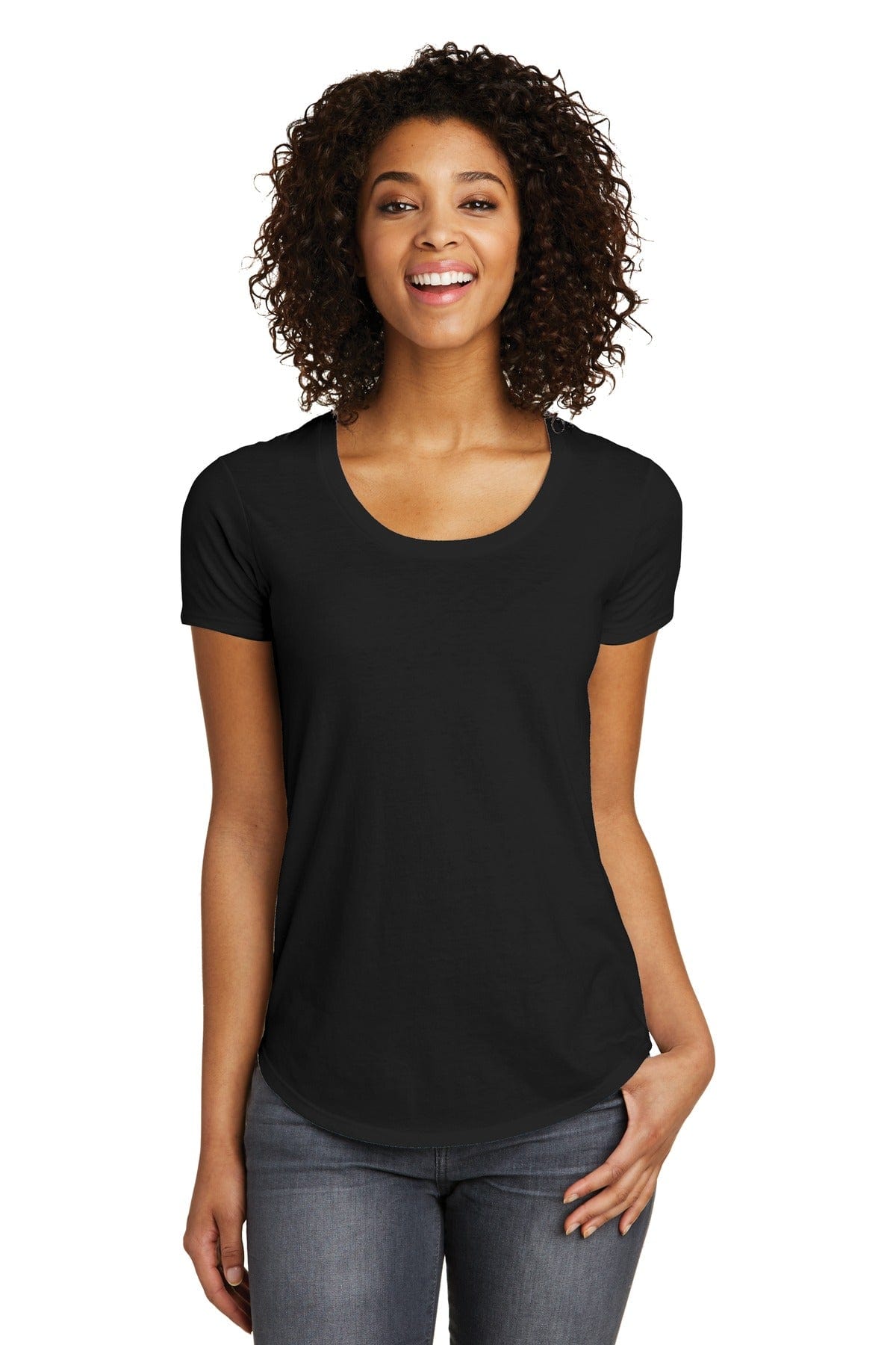 District T-Shirts XS / Black District DT6401: Women's Fitted Very Important Tee, Scoop Neck