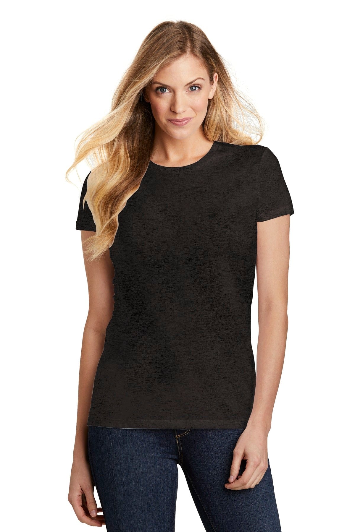 District T-Shirts XS / Black Frost District DT155: Women's Fitted Perfect Tri Tee