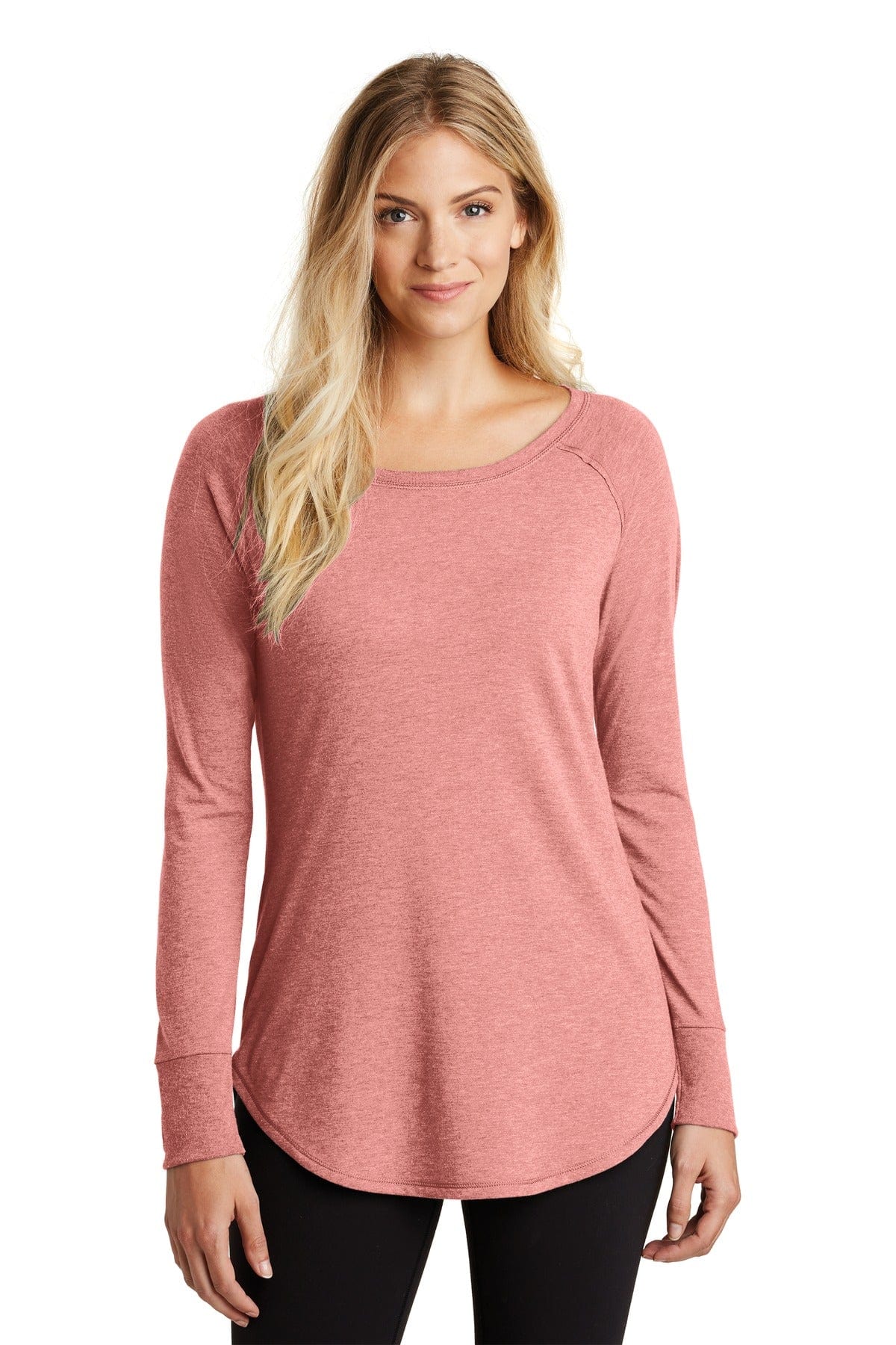 District T-Shirts XS / Blush Frost District DT132L: Women's Perfect Tri Long Sleeve Tunic Tee