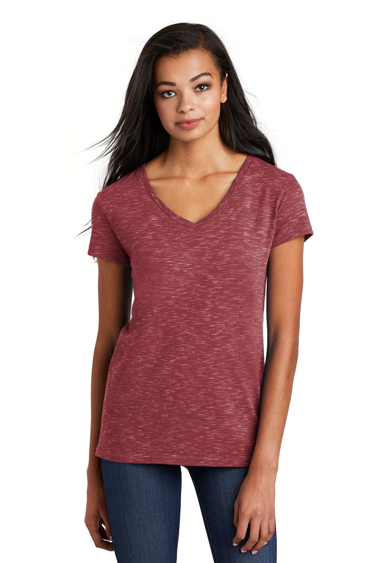 District T-Shirts XS / Cardinal District DT664: Women's Medal V-Neck Tee