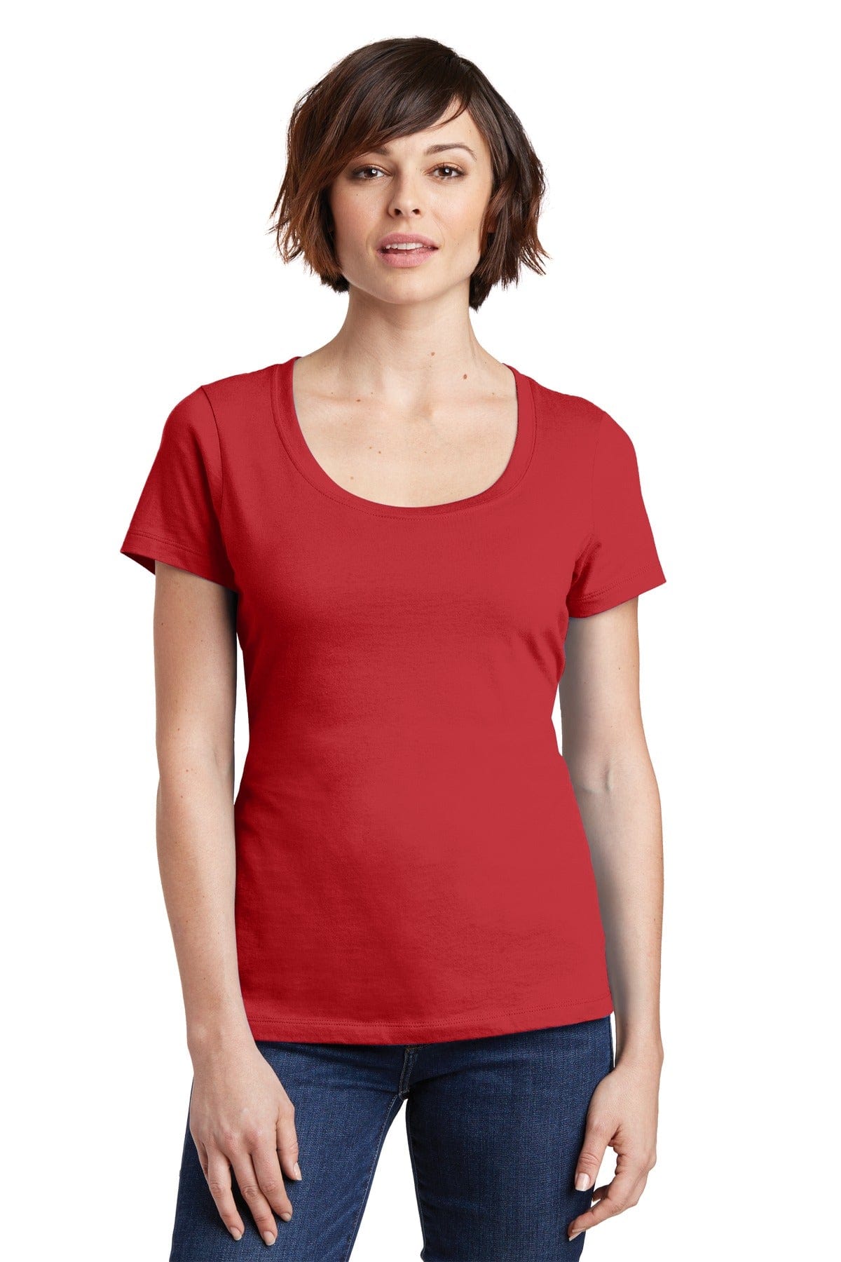 District T-Shirts XS / Classic Red District DM106L: Women's Perfect Weight Scoop Tee