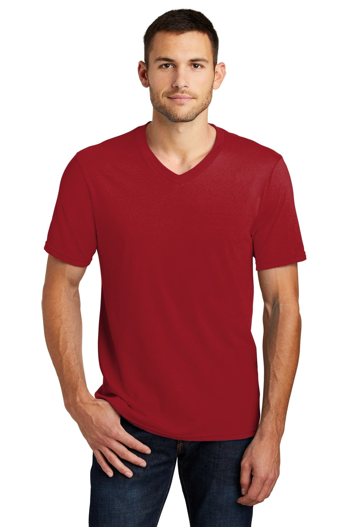 District T-Shirts XS / Classic Red District DT6500: Very Important Tee, V-Neck